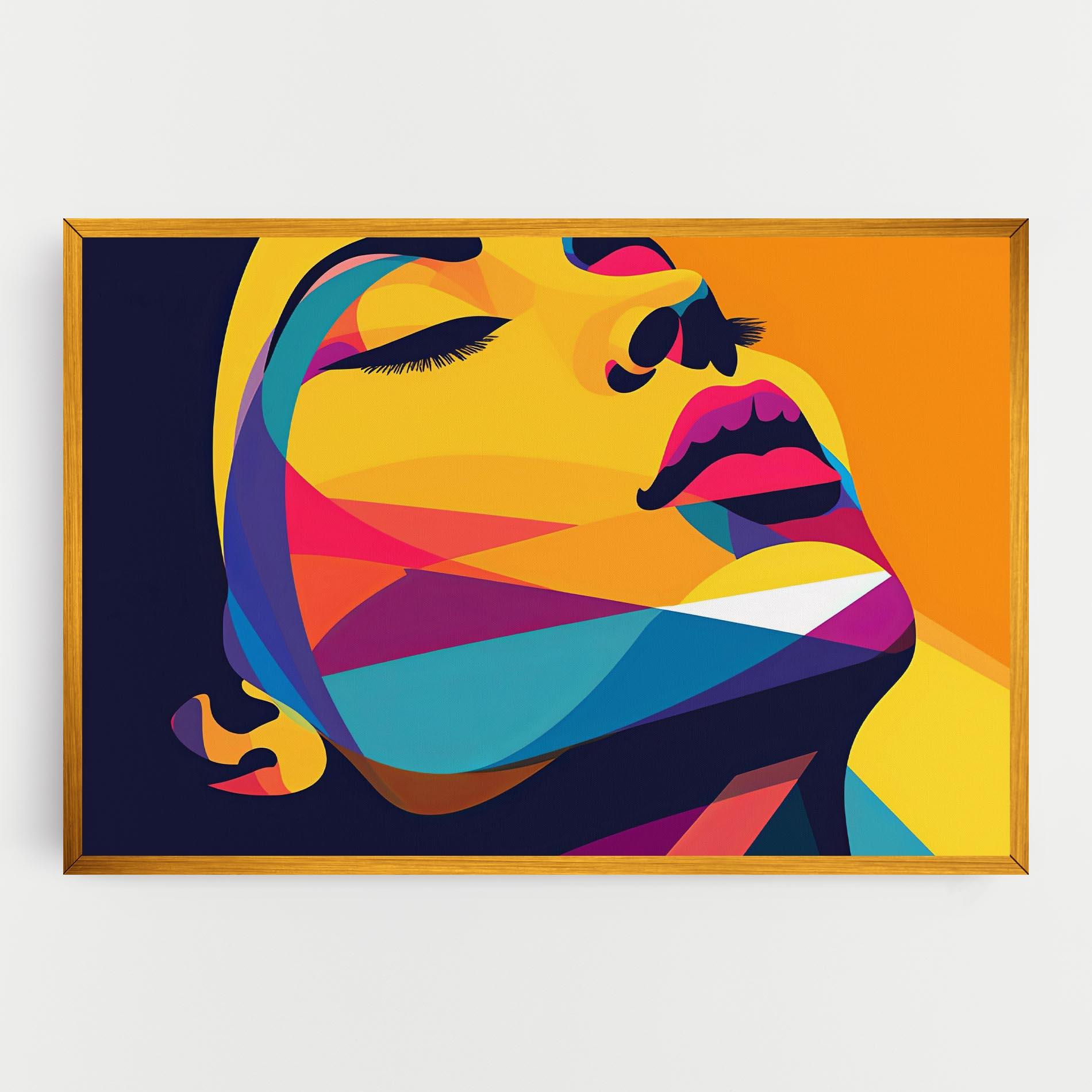 Obraz na Płótnie Yellow Pop Face mockup 0