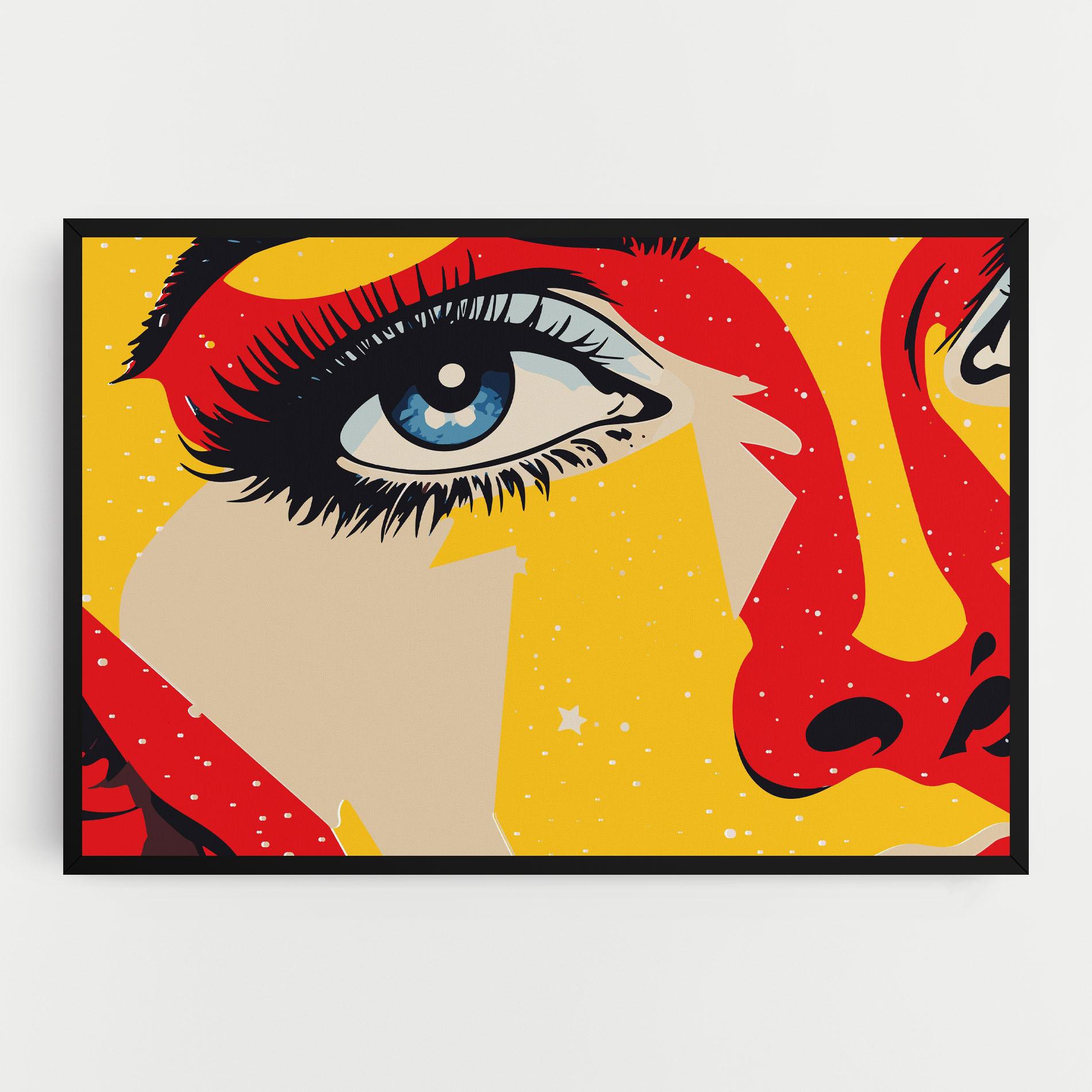 Obraz na Płótnie Blue Pop Eye mockup 0