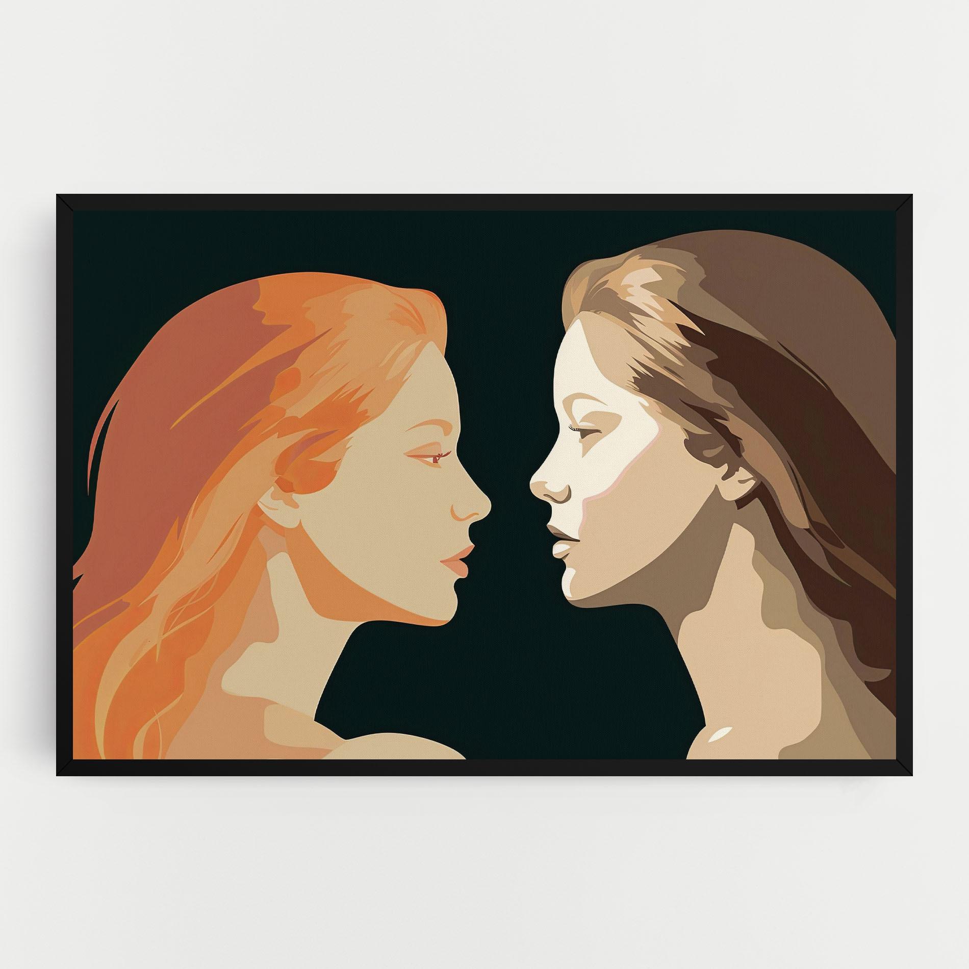 Obraz na Płótnie Orange Pop Girl mockup 0