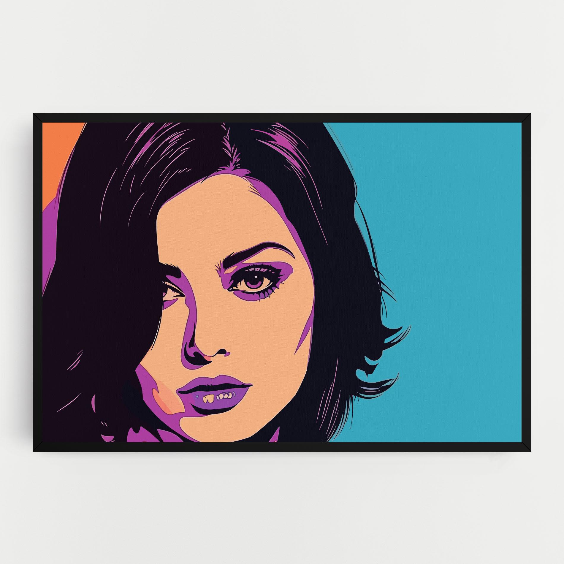 Obraz na Płótnie Pop Purple Woman mockup 0