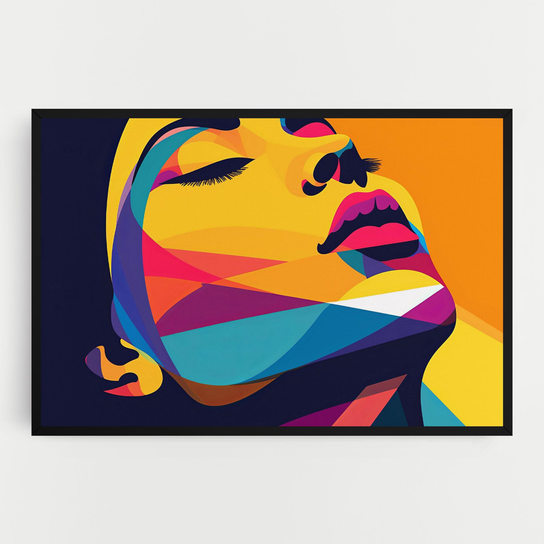 Obraz na Płótnie Yellow Pop Face mockup 0