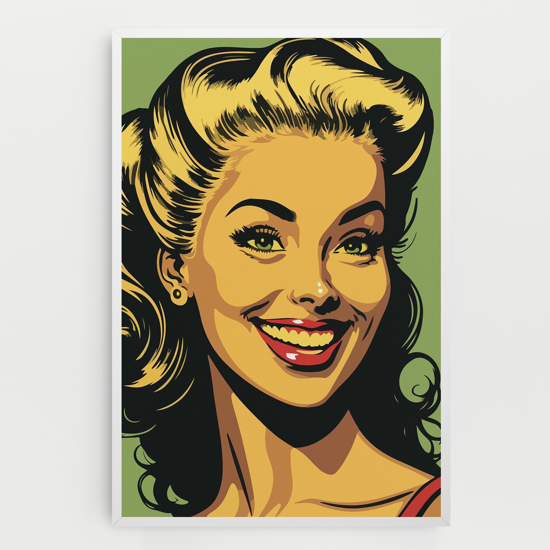 Obraz na Płótnie Green Light Pop Lady mockup 0