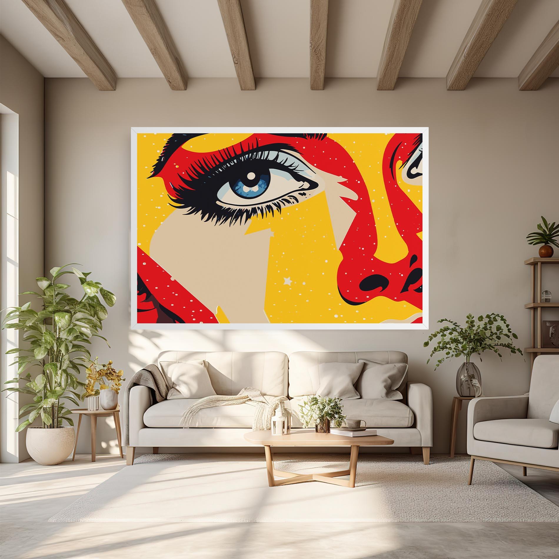 Obraz na Płótnie Blue Pop Eye mockup 6