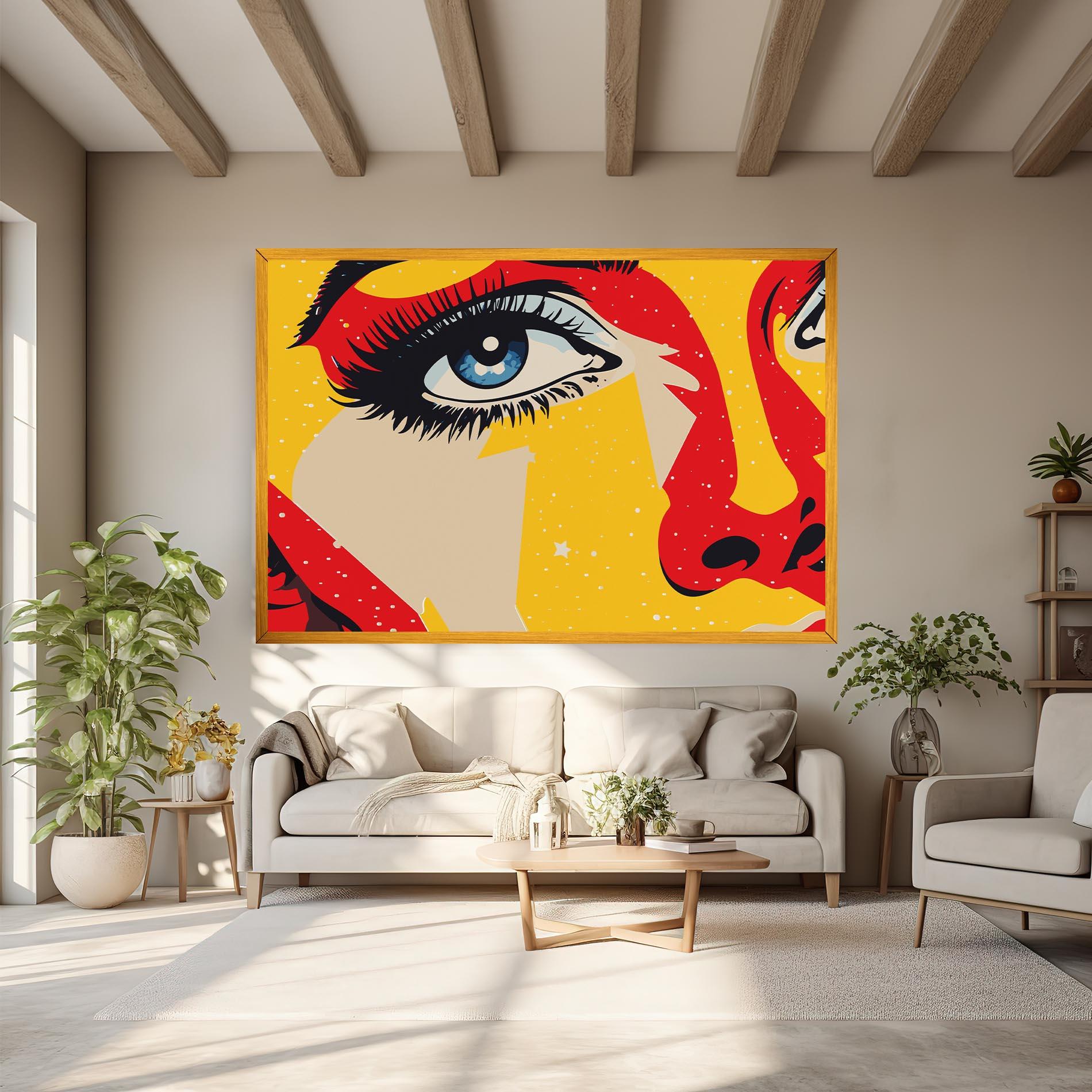 Obraz na Płótnie Blue Pop Eye mockup 6