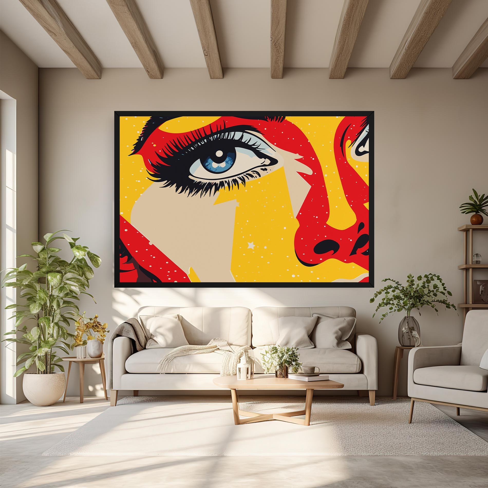 Obraz na Płótnie Blue Pop Eye mockup 6