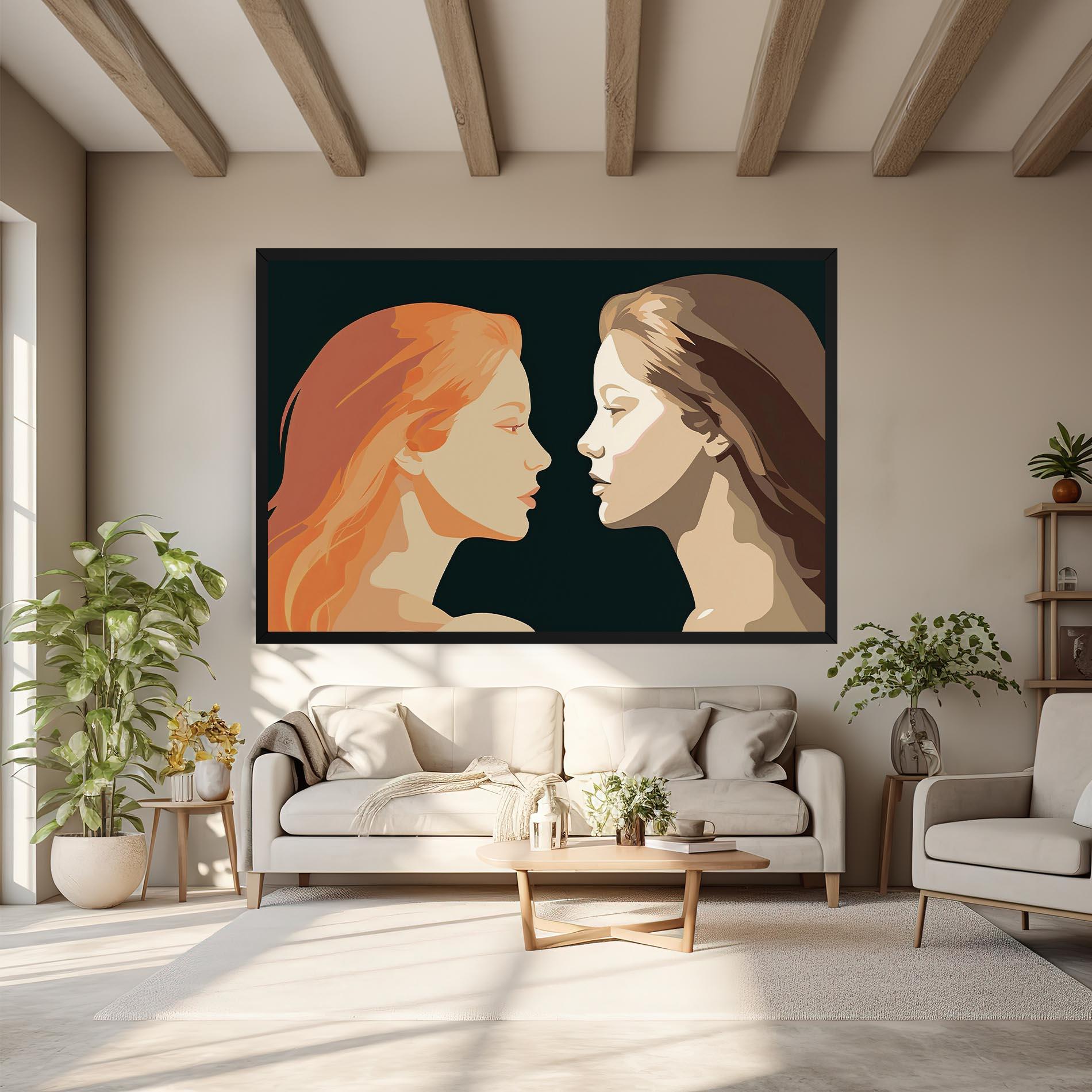 Obraz na Płótnie Orange Pop Girl mockup 6