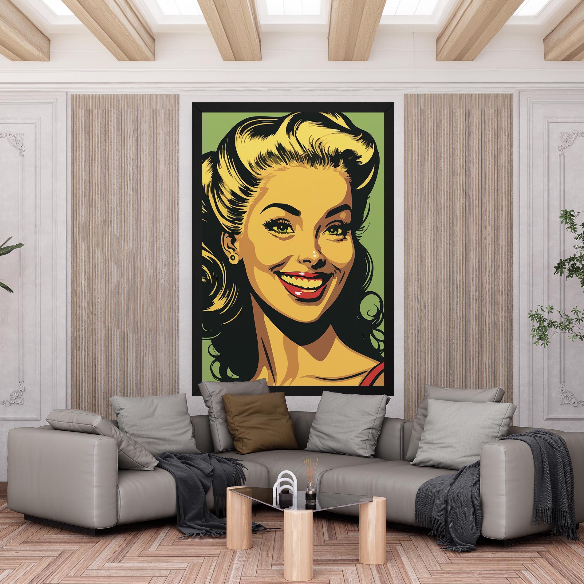 Obraz na Płótnie Green Light Pop Lady mockup 6