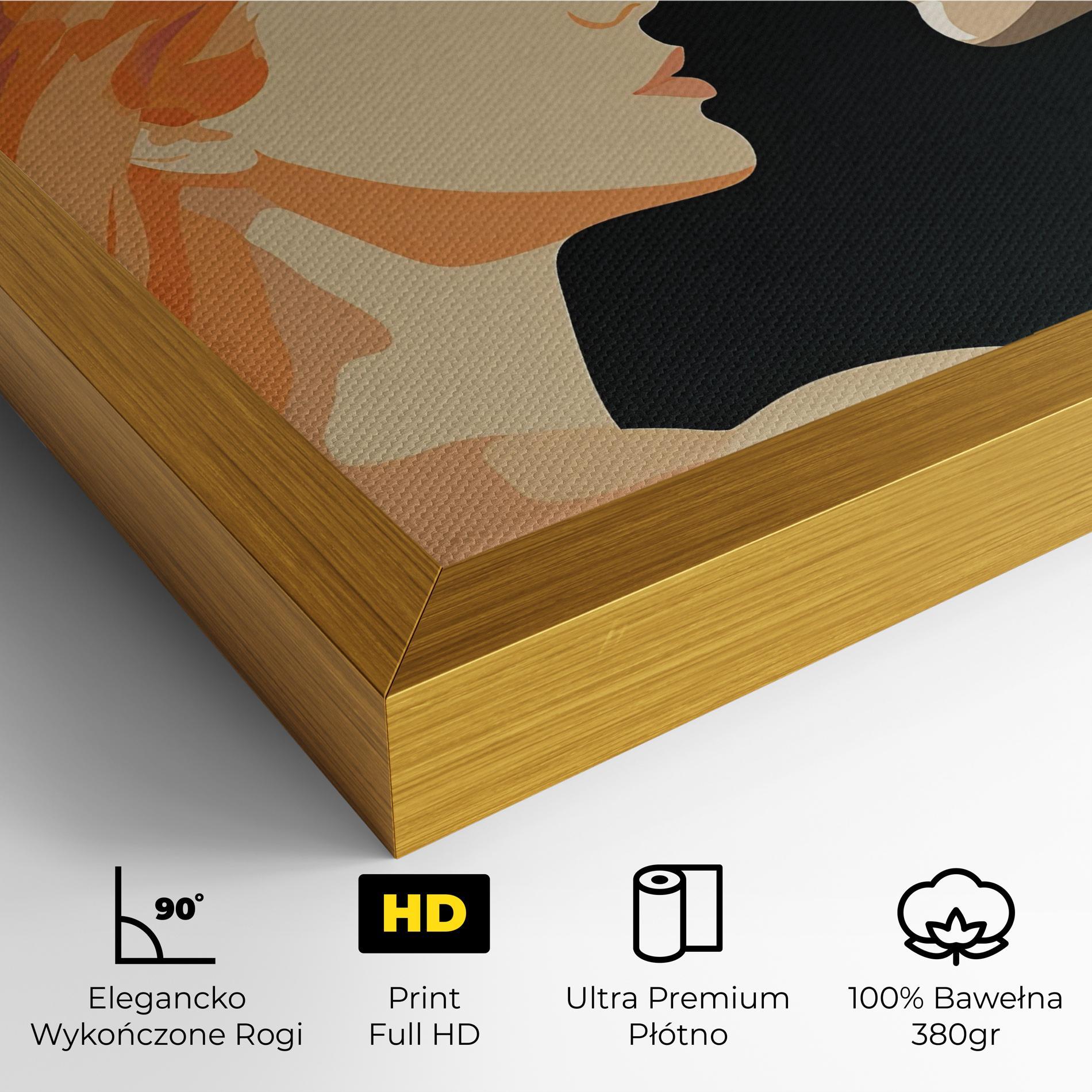 Obraz na Płótnie Orange Pop Girl mockup 4