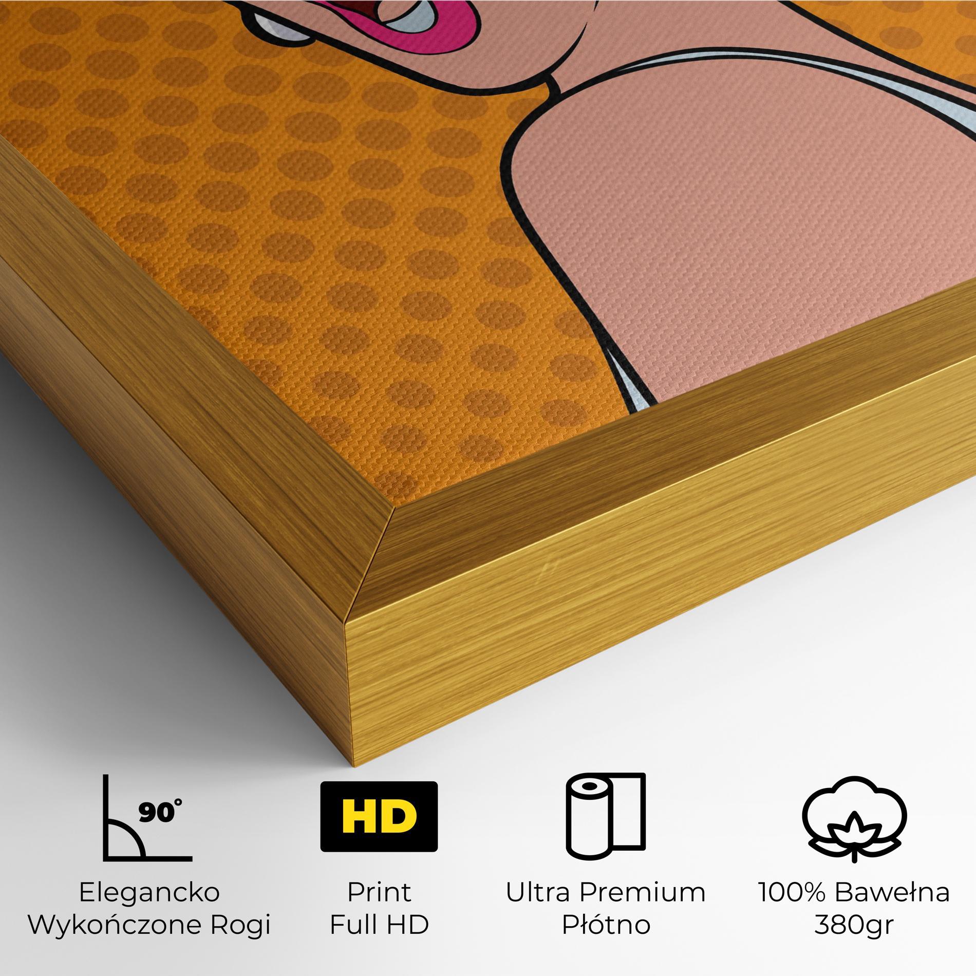 Obraz na Płótnie Pop Comic Lady mockup 4