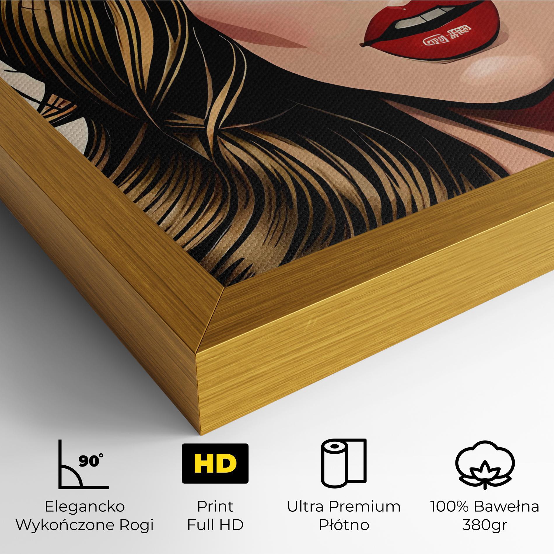 Obraz na Płótnie Red Pop Lips mockup 4