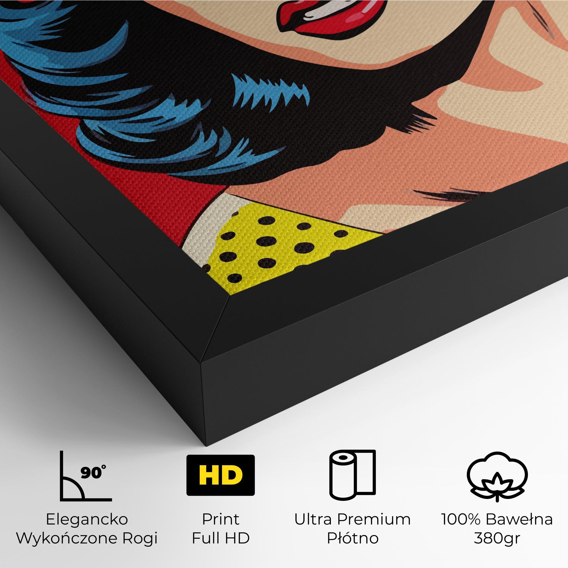 Obraz na Płótnie Blue Pop Eyes mockup 4