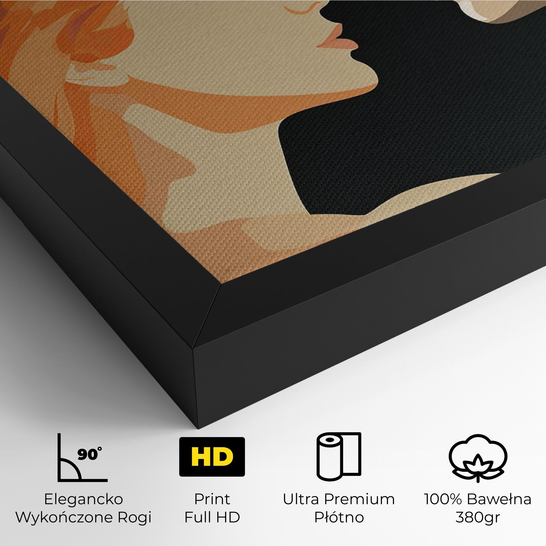 Obraz na Płótnie Orange Pop Girl mockup 4