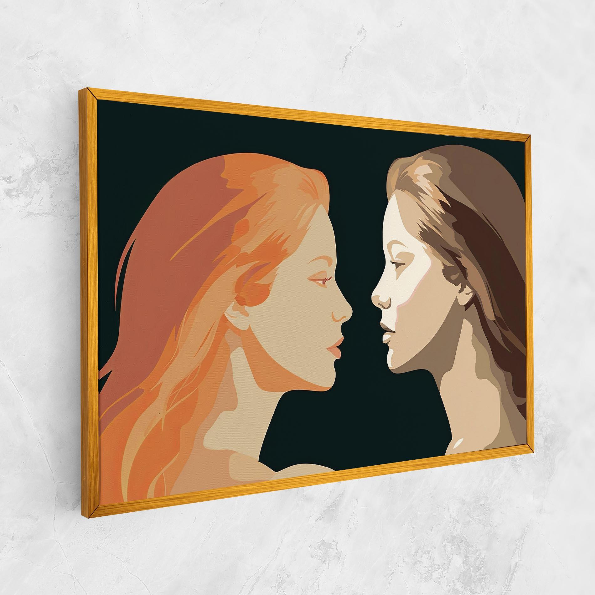 Obraz na Płótnie Orange Pop Girl mockup 1