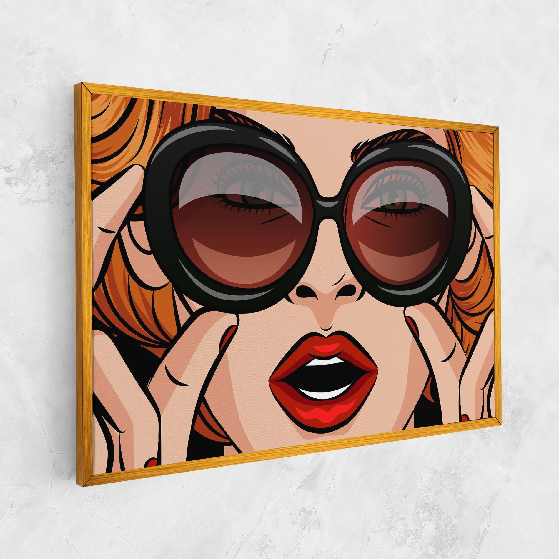 Obraz na Płótnie Pop Glasses Woman mockup 1