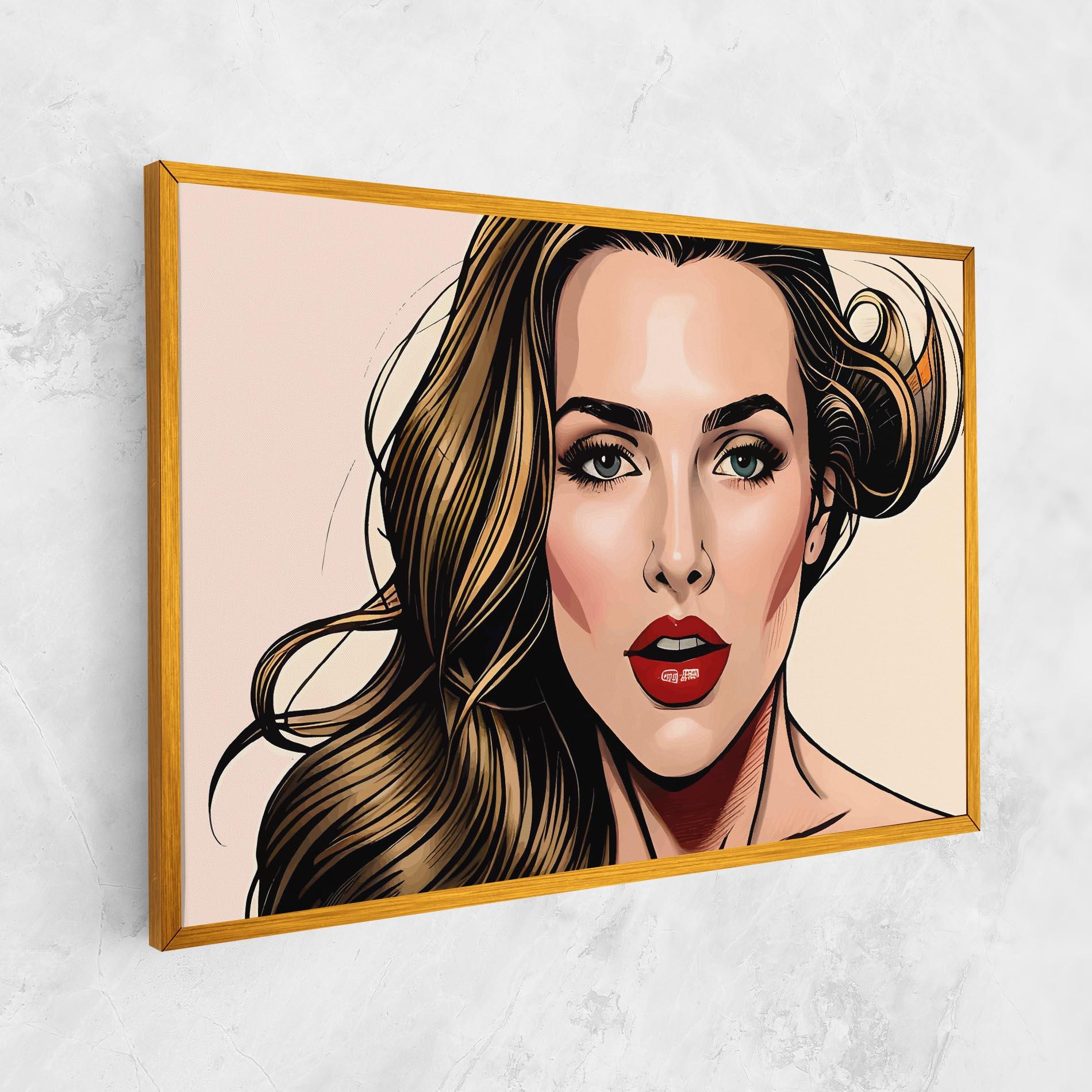 Obraz na Płótnie Red Pop Lips mockup 1