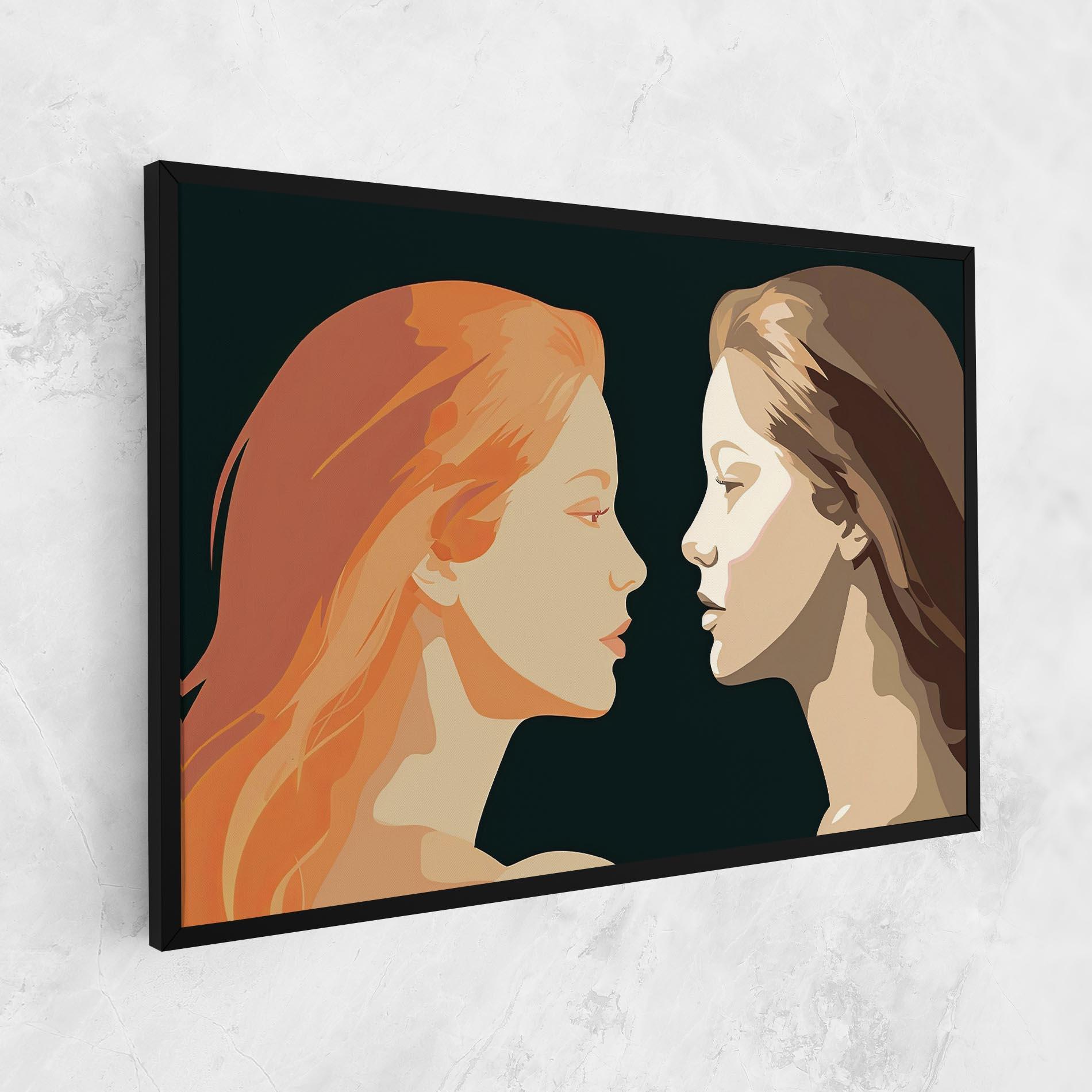 Obraz na Płótnie Orange Pop Girl mockup 1