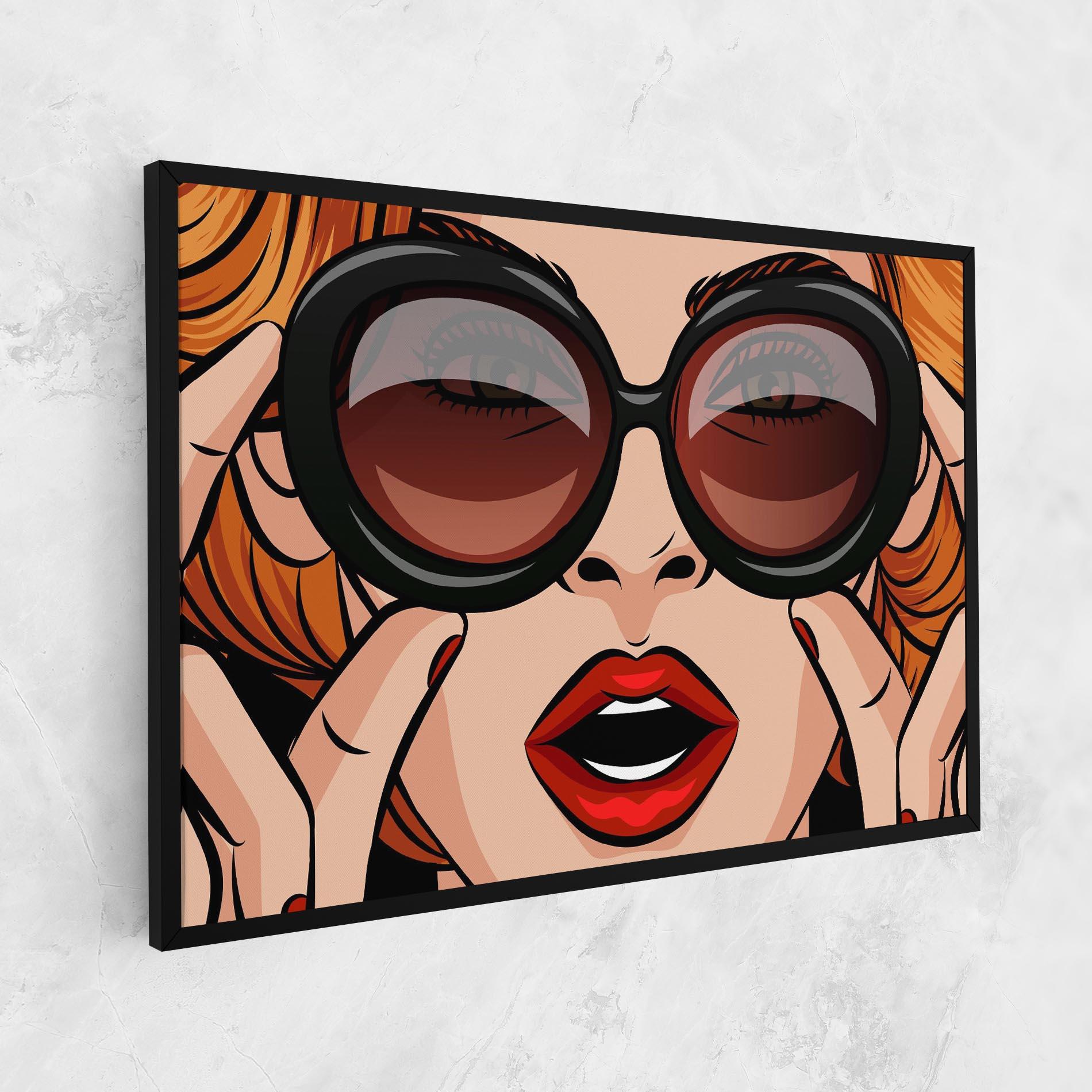 Obraz na Płótnie Pop Glasses Woman mockup 1