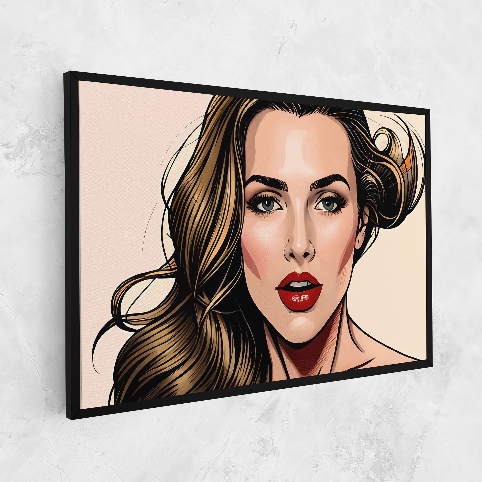 Obraz na Płótnie Red Pop Lips mockup 1