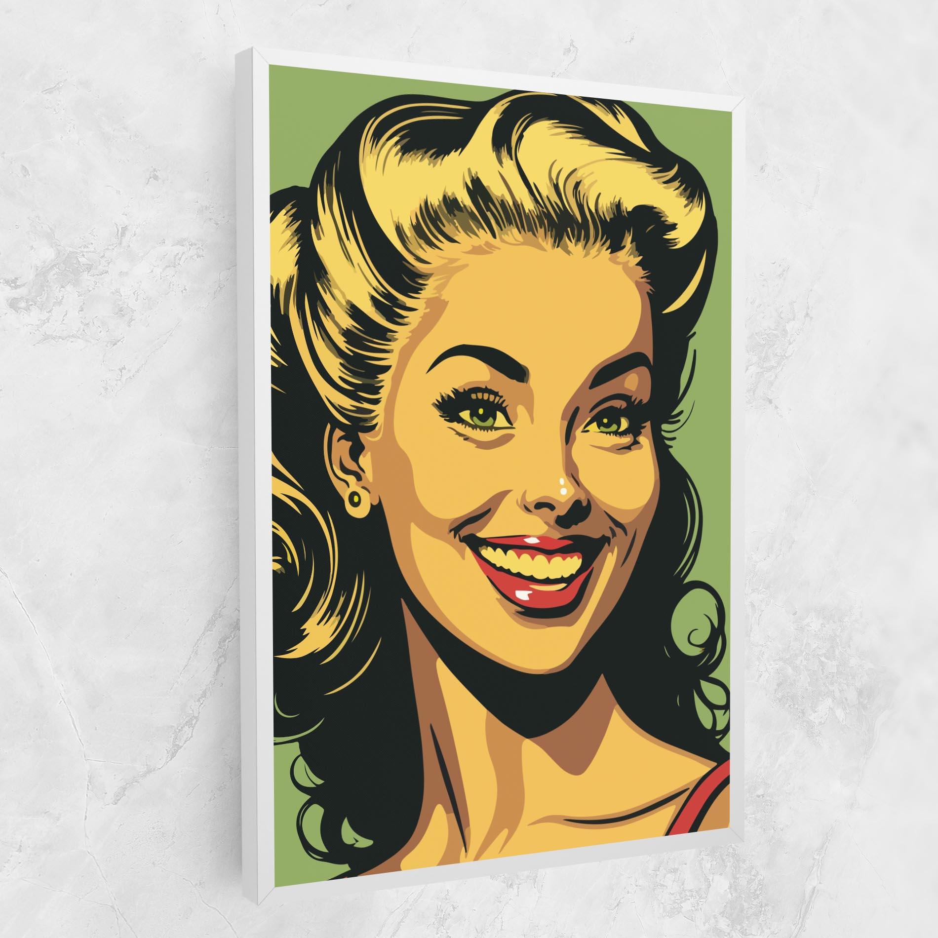 Obraz na Płótnie Green Light Pop Lady mockup 1