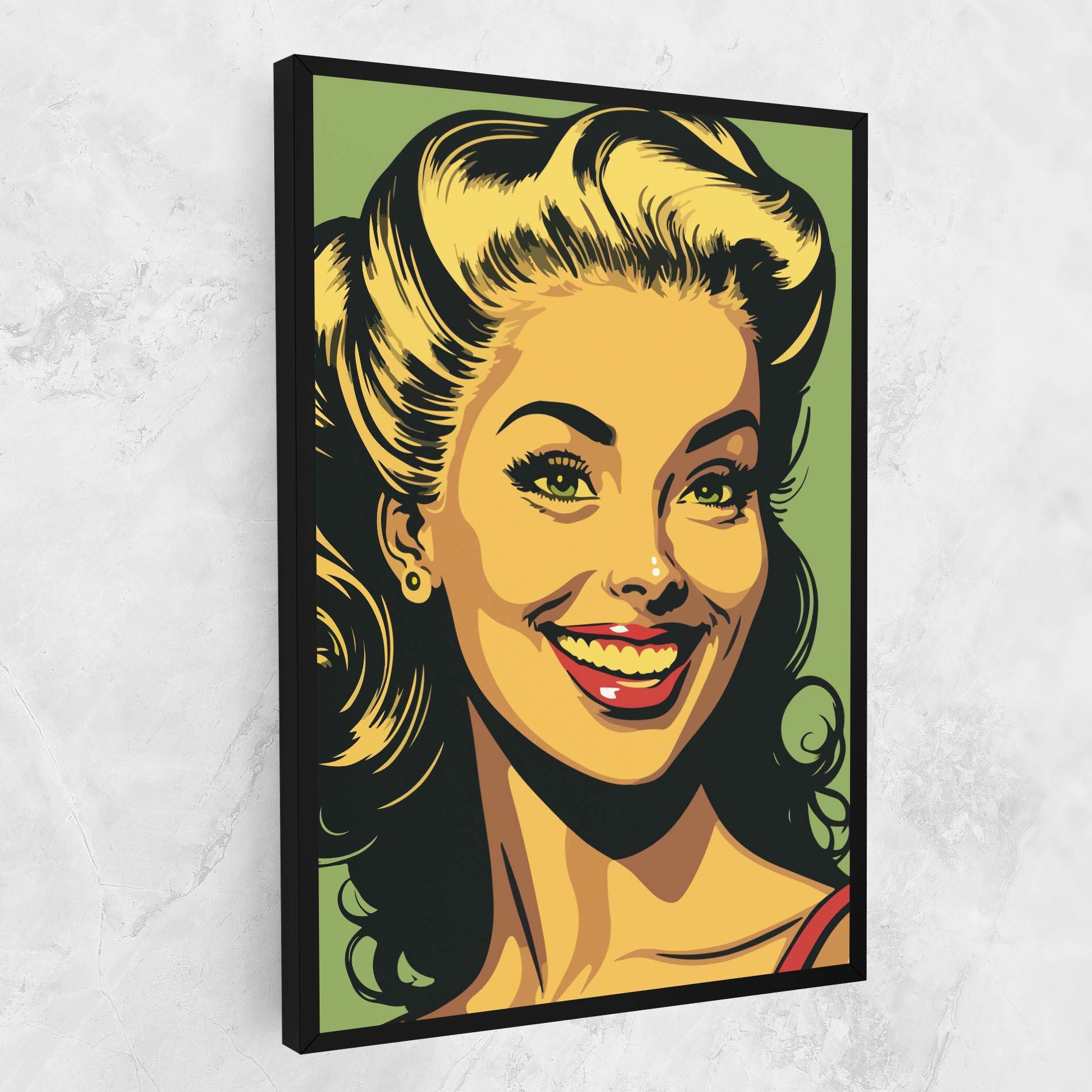 Obraz na Płótnie Green Light Pop Lady mockup 1