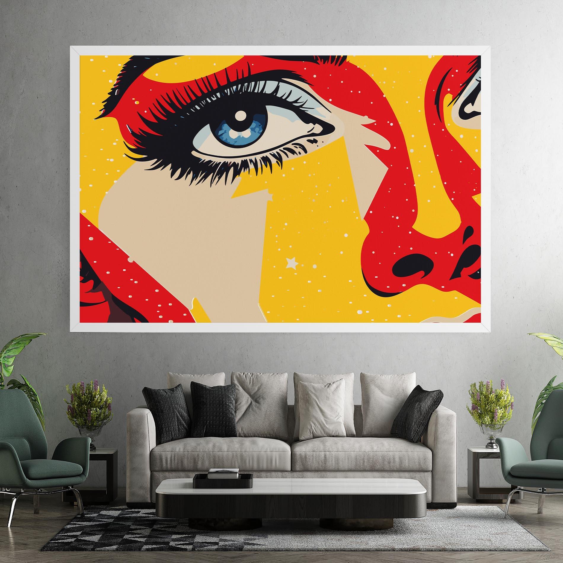 Obraz na Płótnie Blue Pop Eye mockup 7