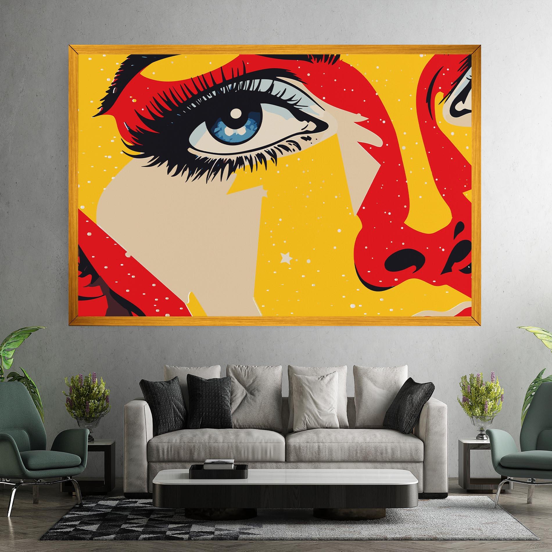 Obraz na Płótnie Blue Pop Eye mockup 7