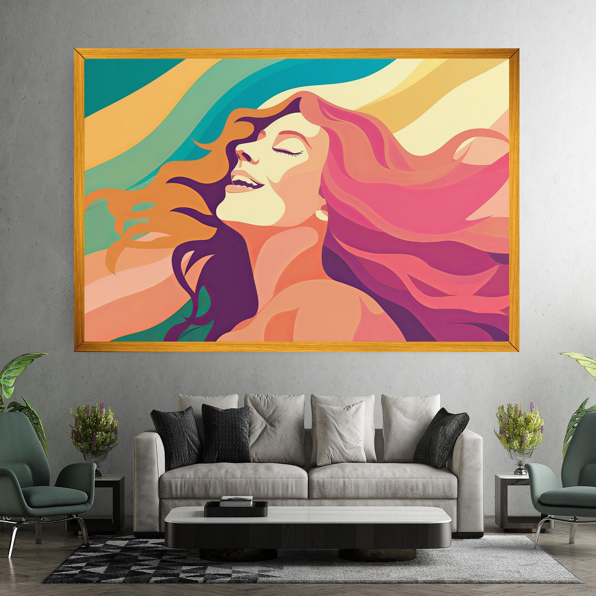 Obraz na Płótnie Pink Pop Hair mockup 7