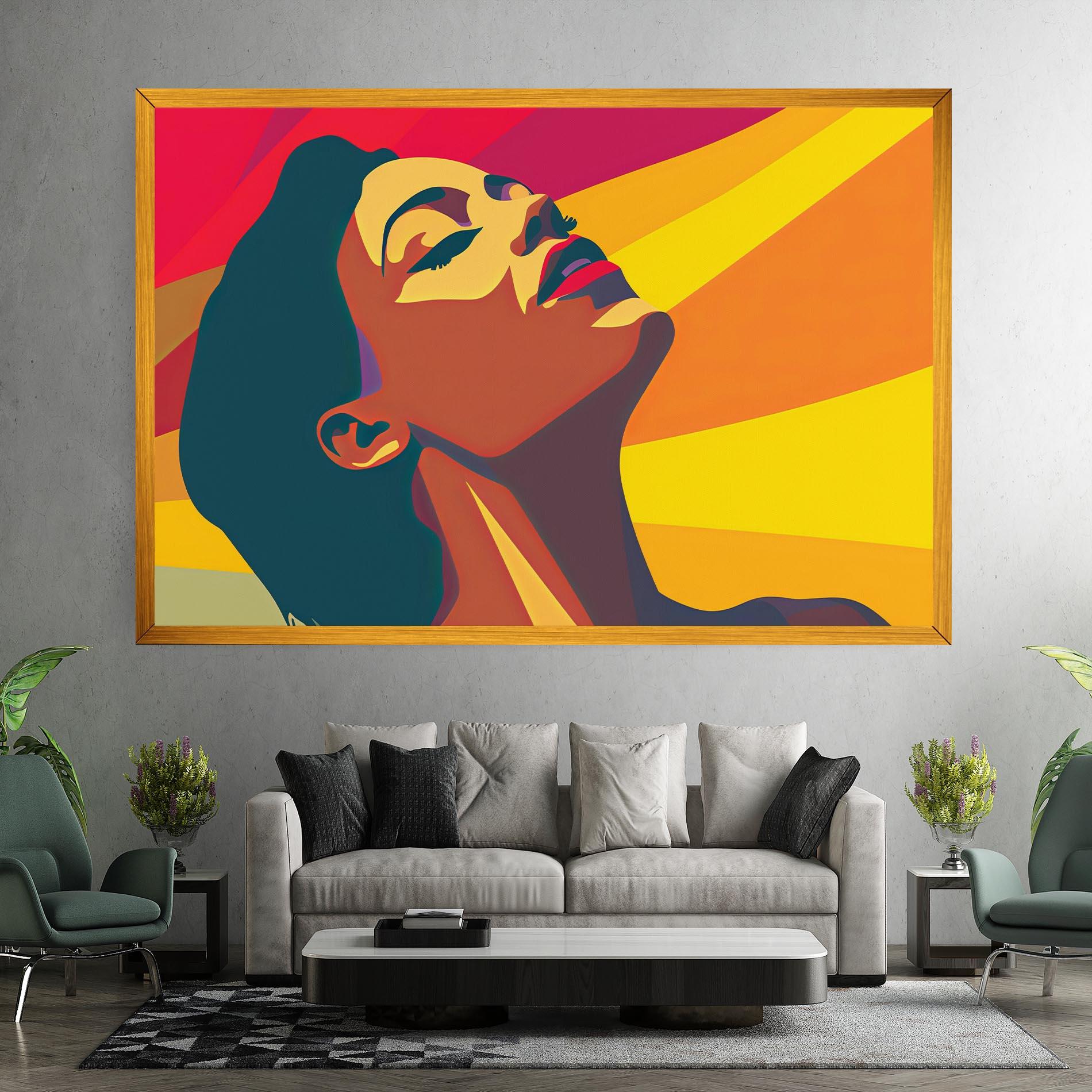 Obraz na Płótnie Pop Female Color mockup 7