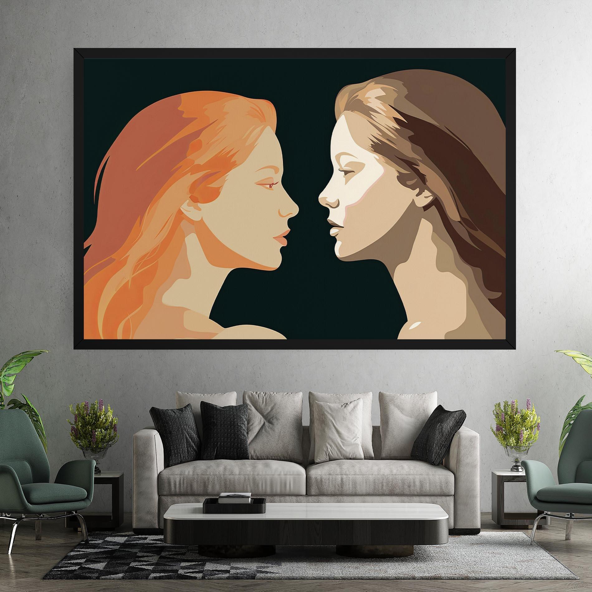 Obraz na Płótnie Orange Pop Girl mockup 7