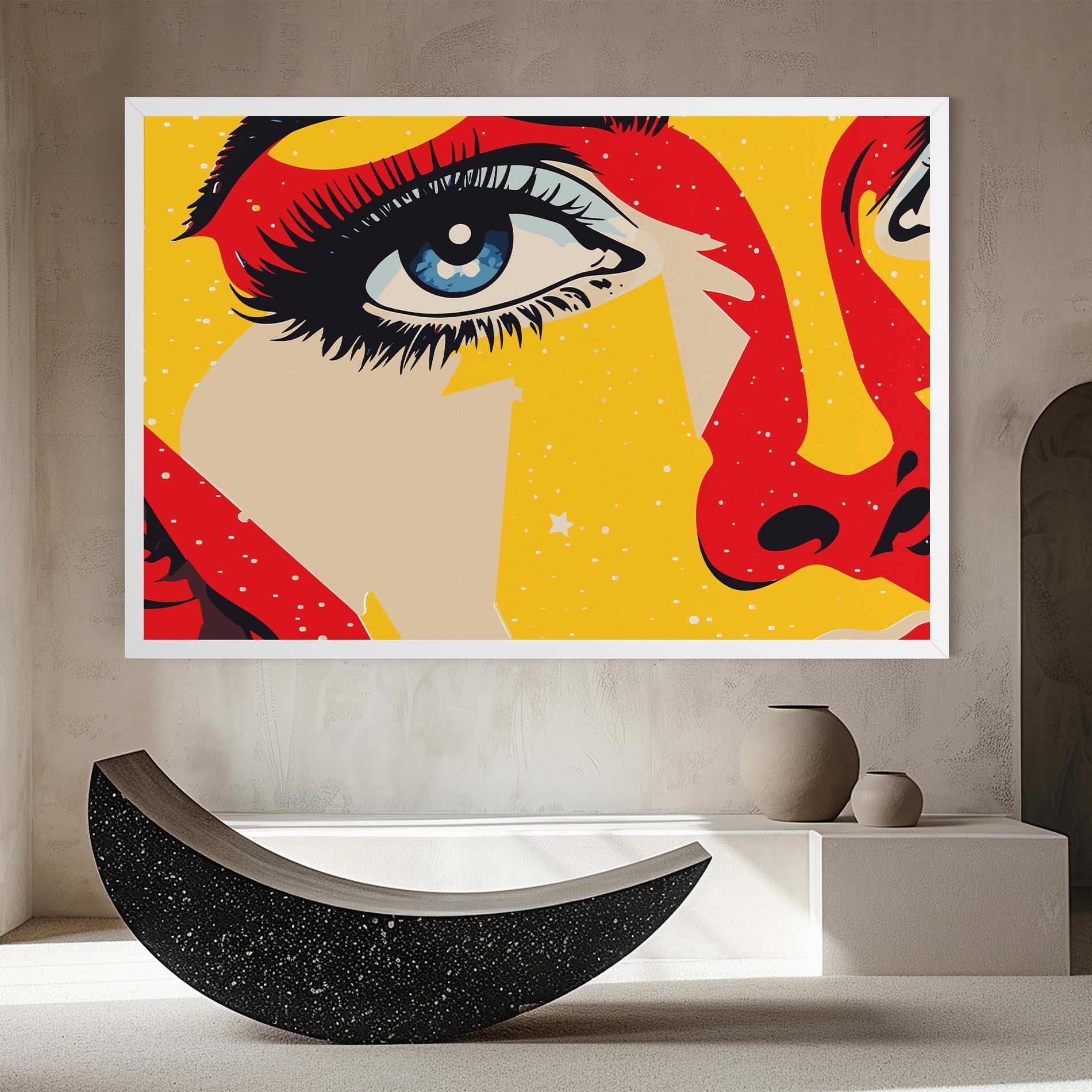 Obraz na Płótnie Blue Pop Eye mockup 8