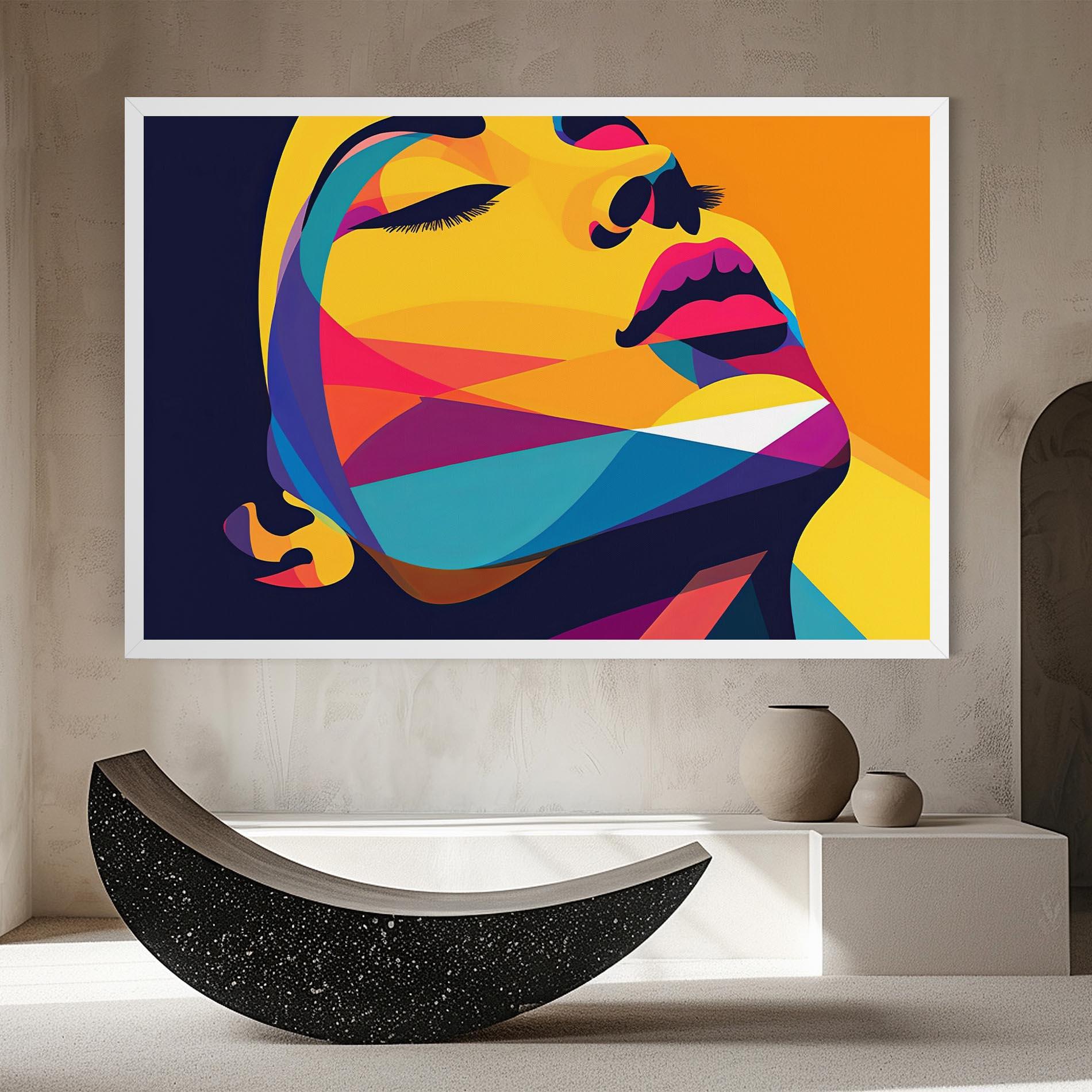 Obraz na Płótnie Yellow Pop Face mockup 8