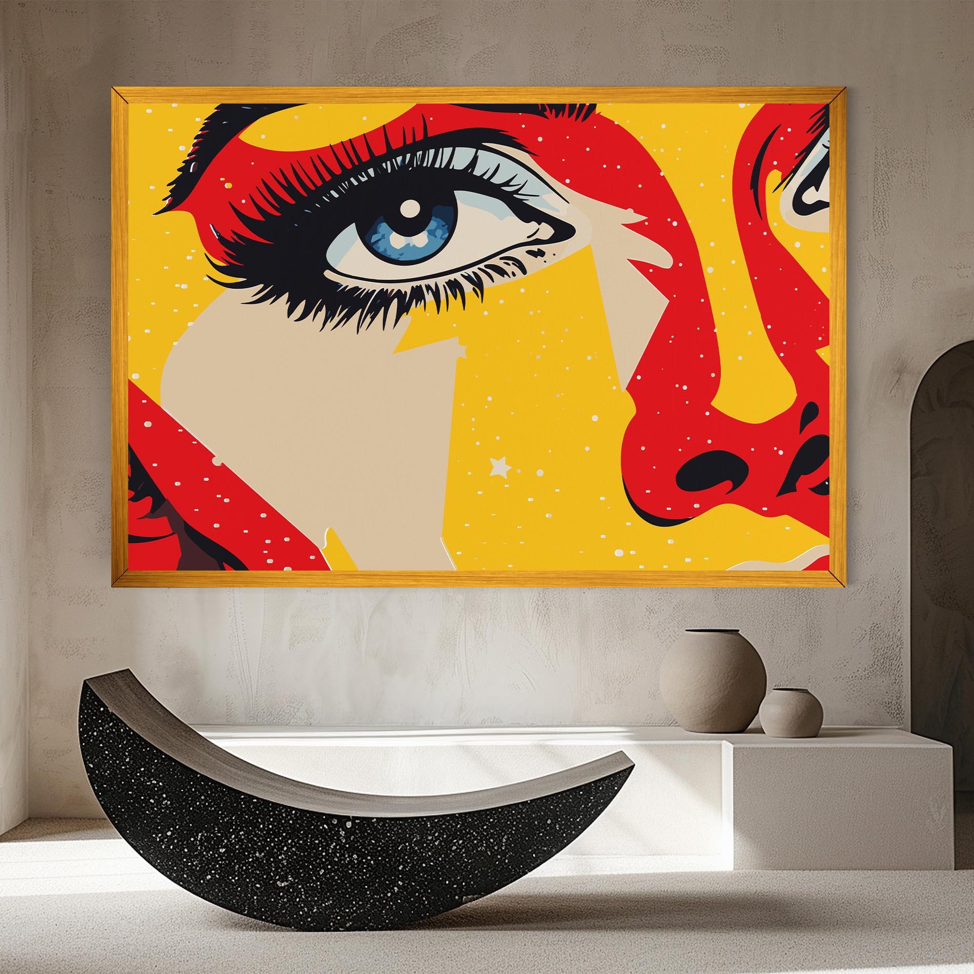 Obraz na Płótnie Blue Pop Eye mockup 8