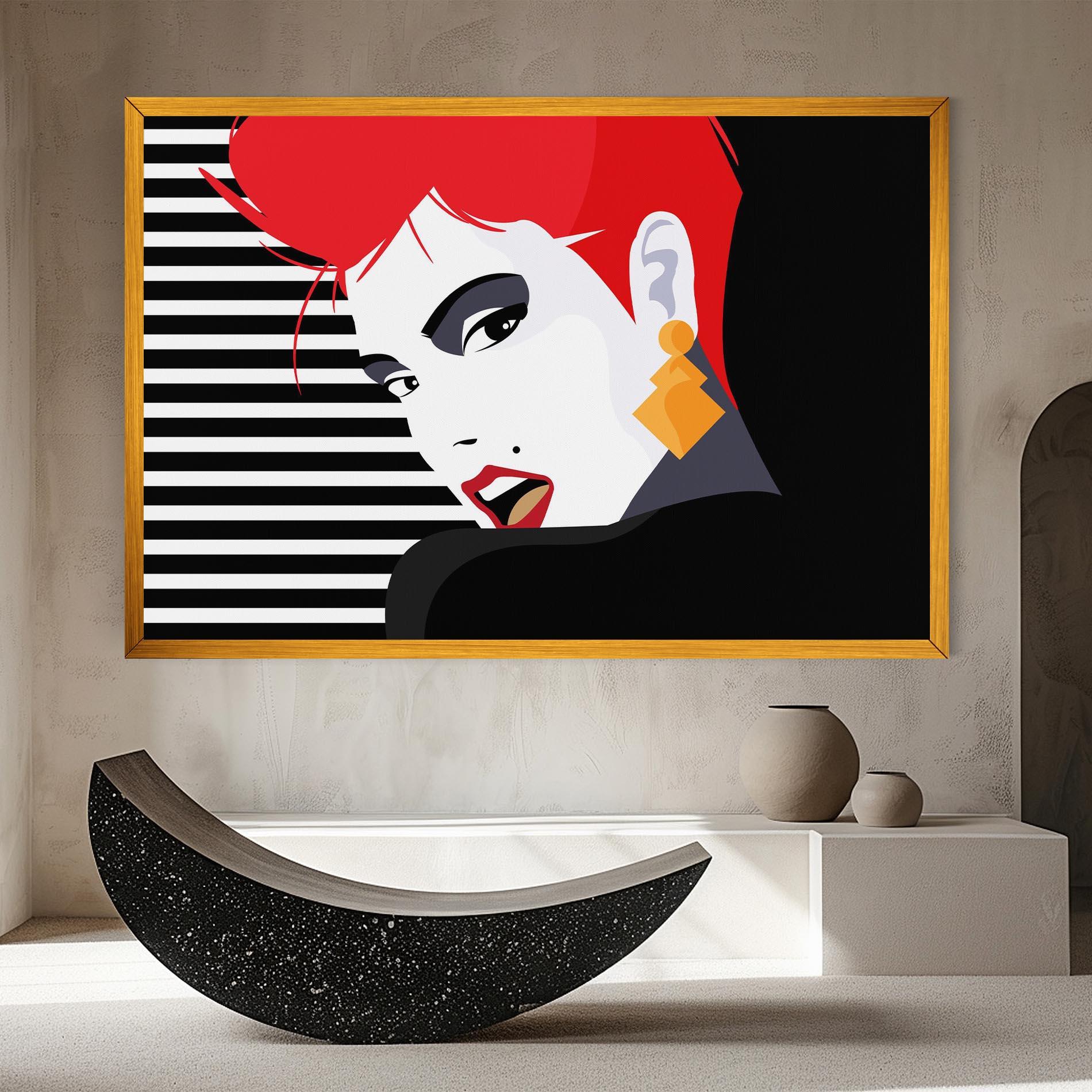 Obraz na Płótnie Red Pop Hair mockup 8