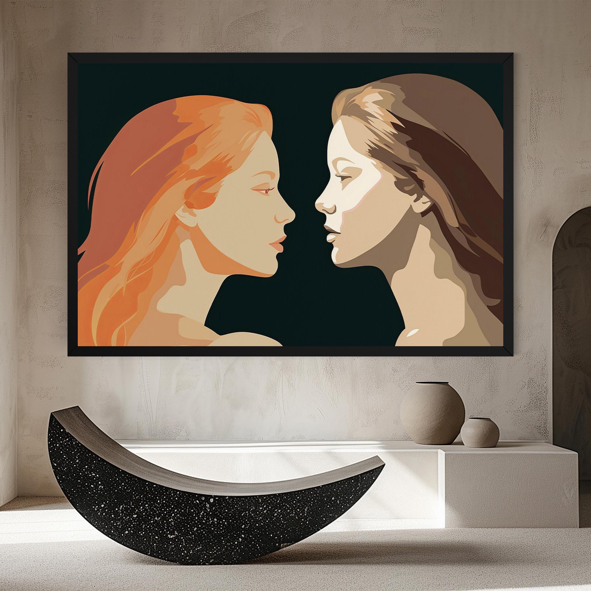 Obraz na Płótnie Orange Pop Girl mockup 8