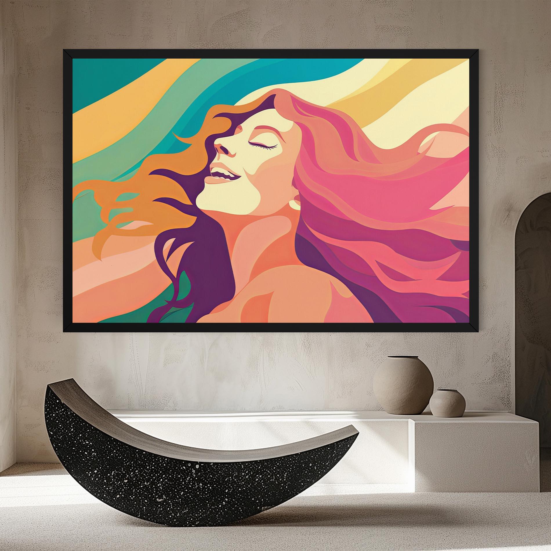 Obraz na Płótnie Pink Pop Hair mockup 8