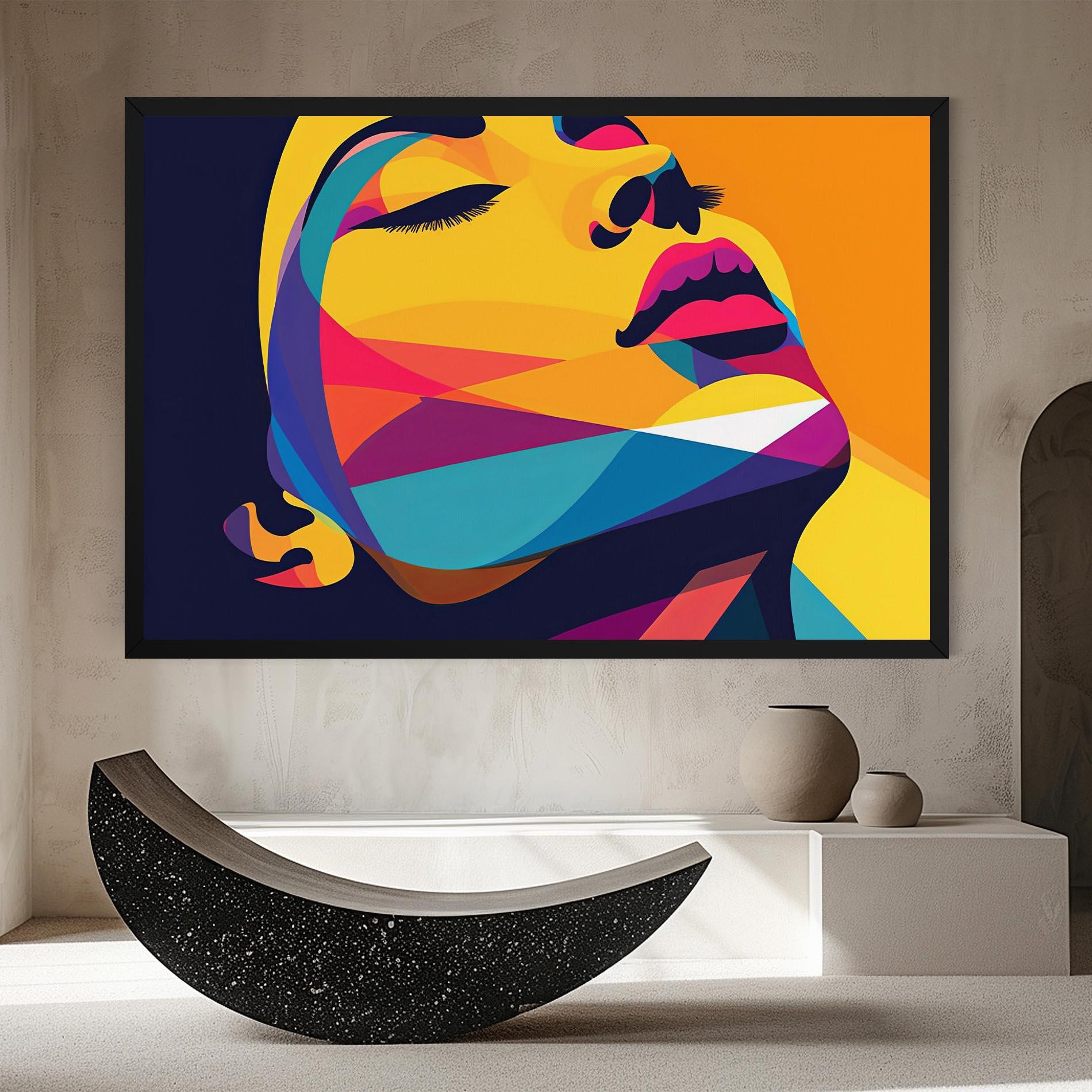 Obraz na Płótnie Yellow Pop Face mockup 8