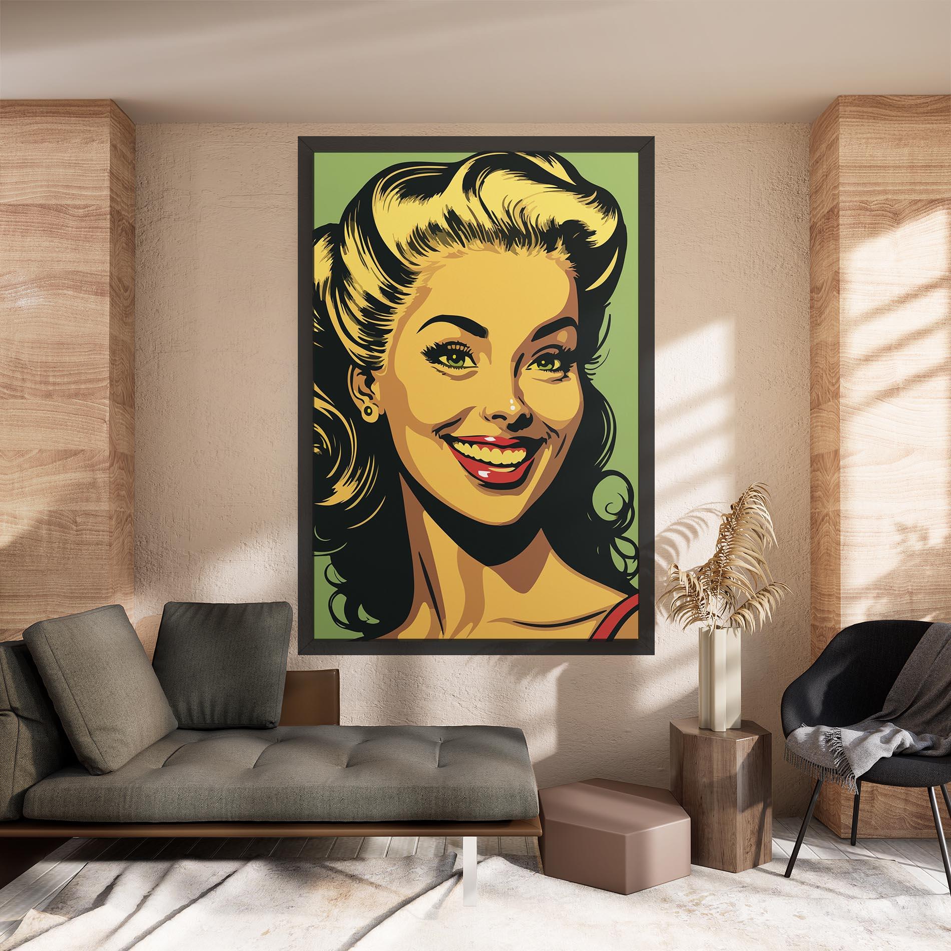 Obraz na Płótnie Green Light Pop Lady mockup 8