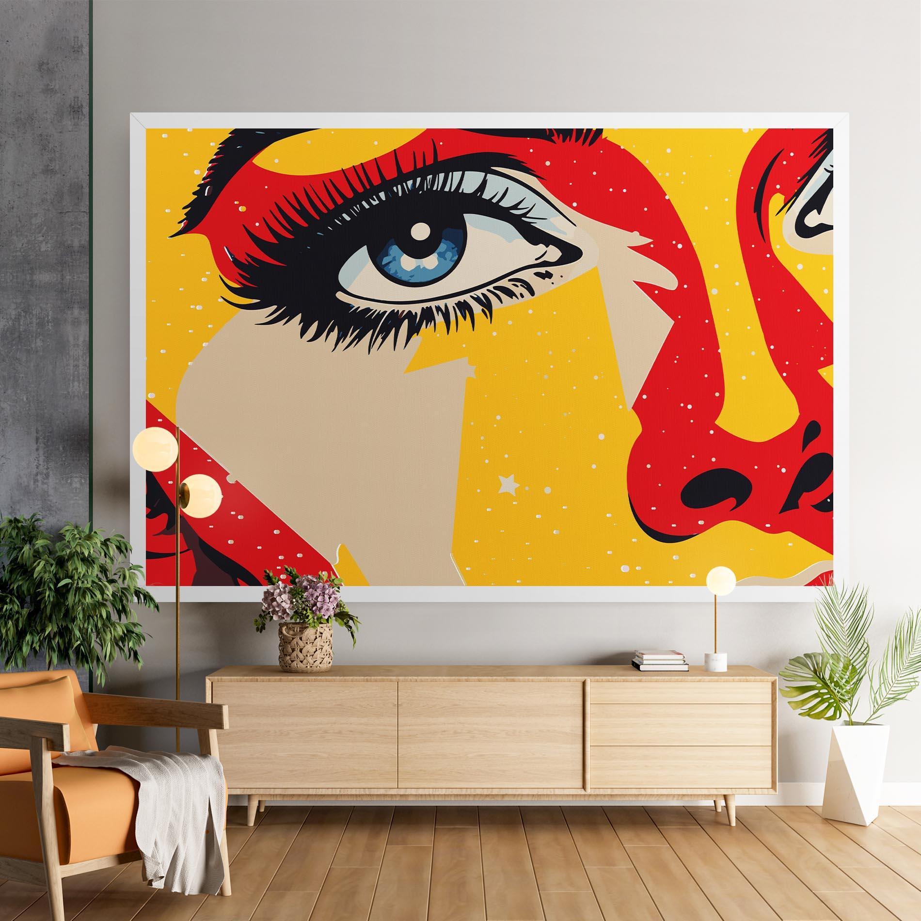 Obraz na Płótnie Blue Pop Eye mockup 9