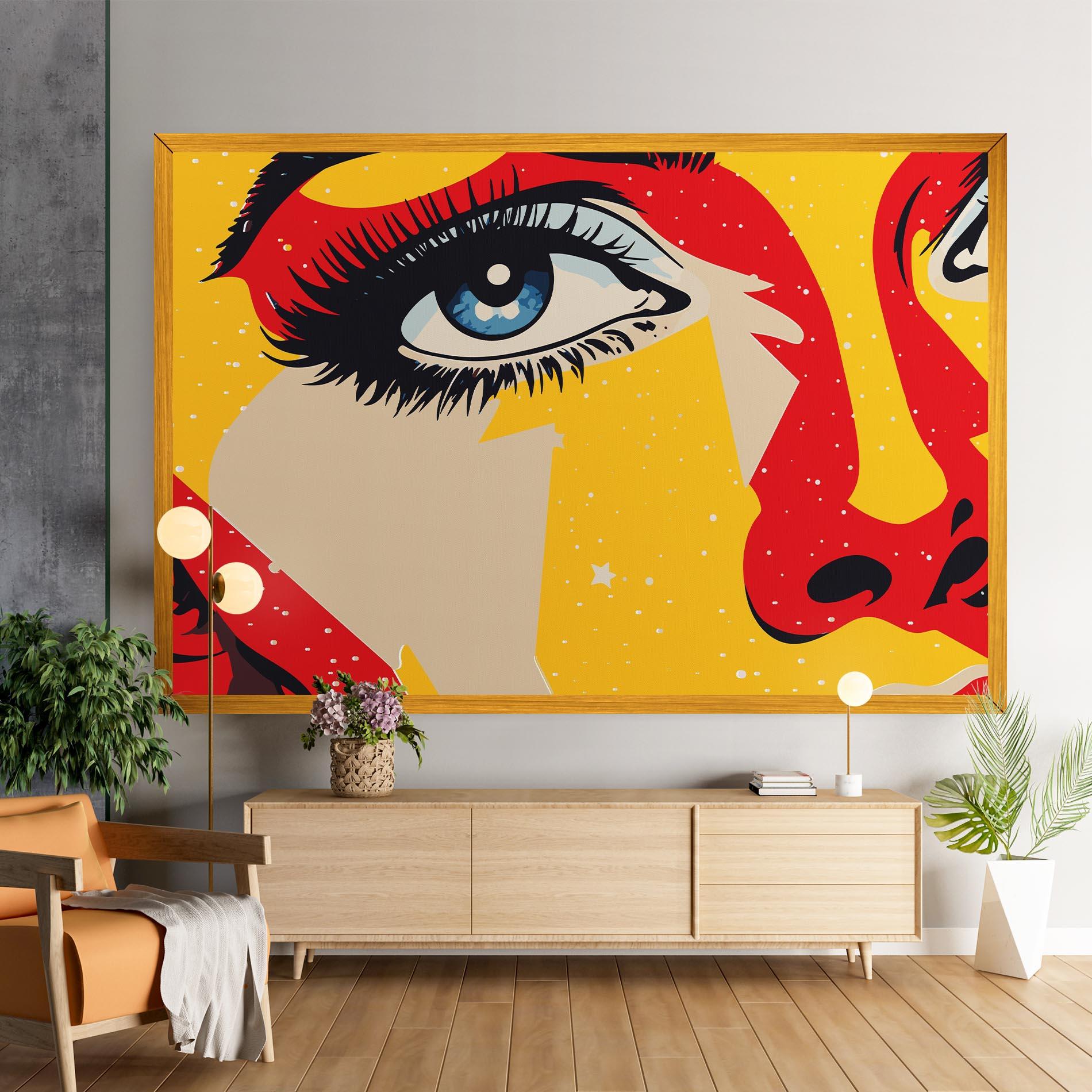 Obraz na Płótnie Blue Pop Eye mockup 9