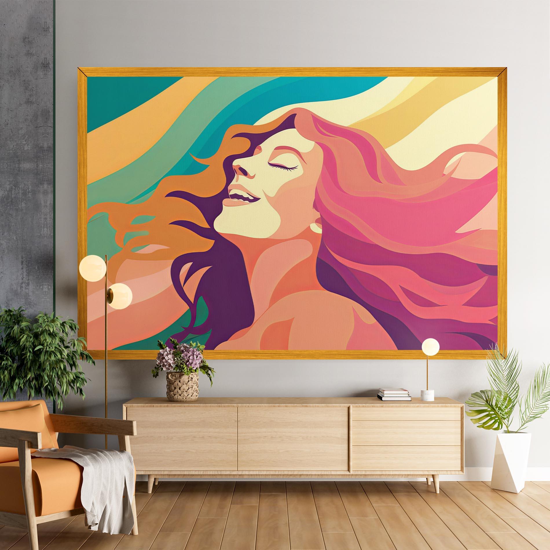 Obraz na Płótnie Pink Pop Hair mockup 9