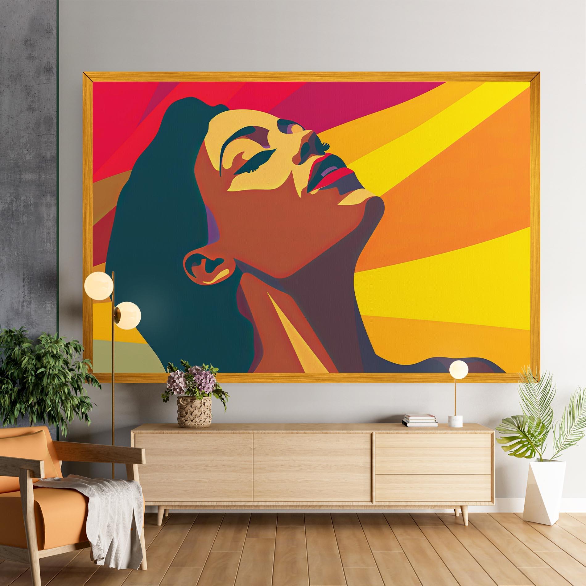 Obraz na Płótnie Pop Female Color mockup 9