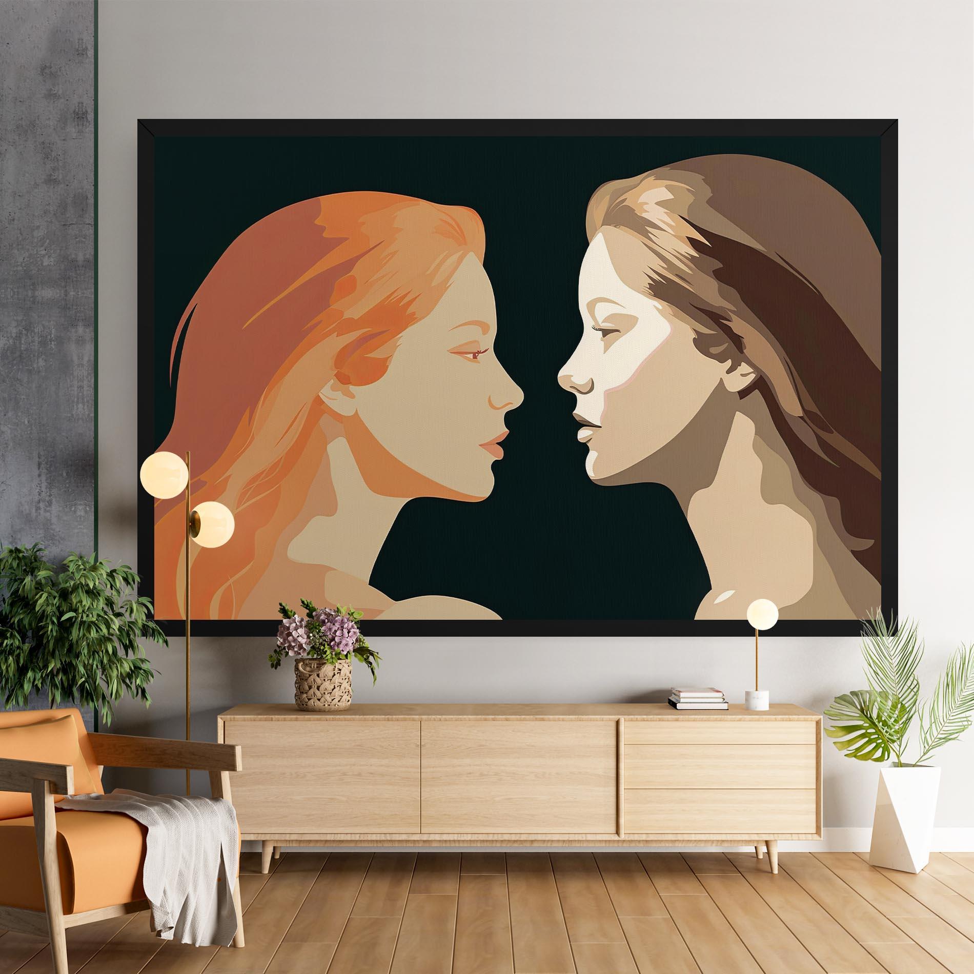 Obraz na Płótnie Orange Pop Girl mockup 9