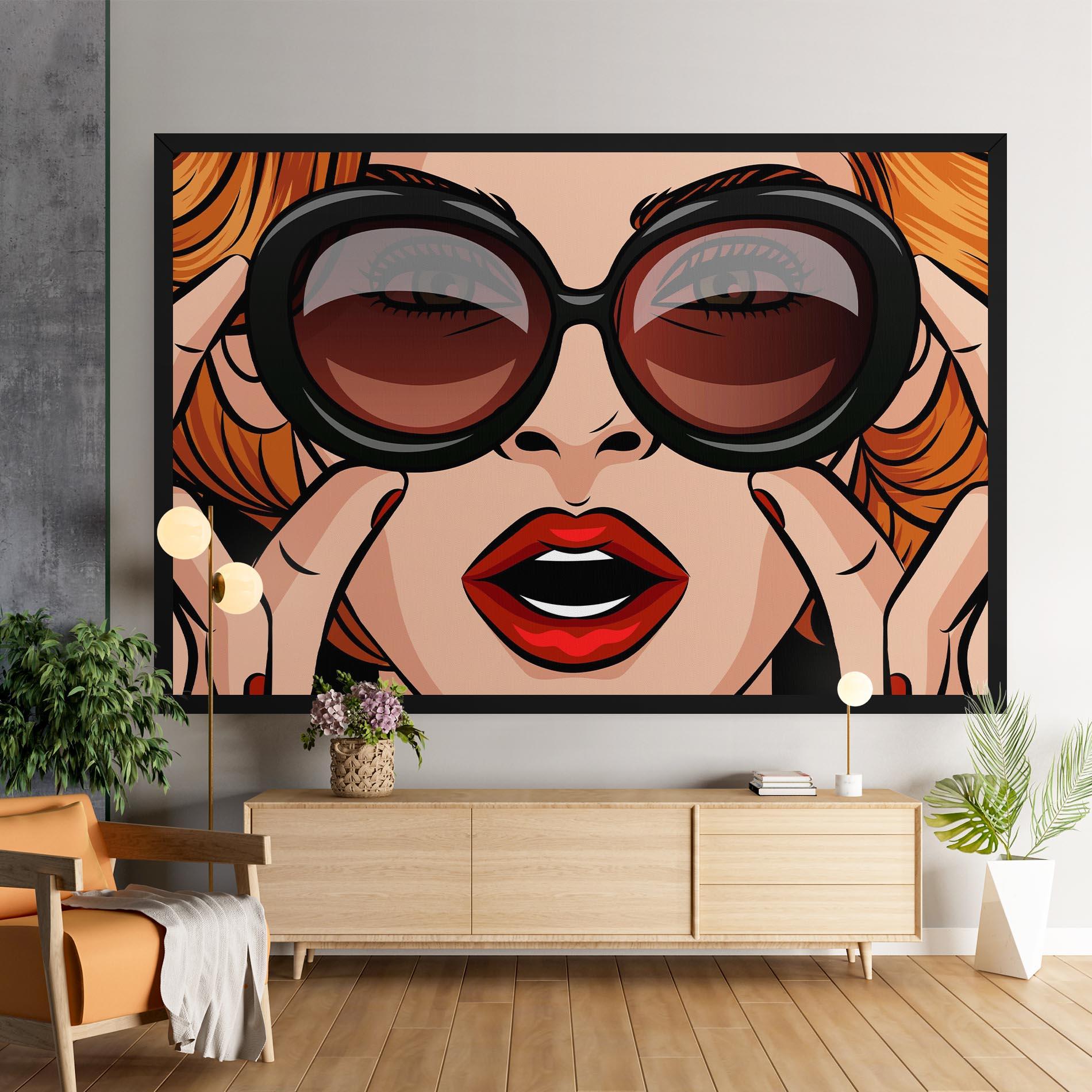 Obraz na Płótnie Pop Glasses Woman mockup 9