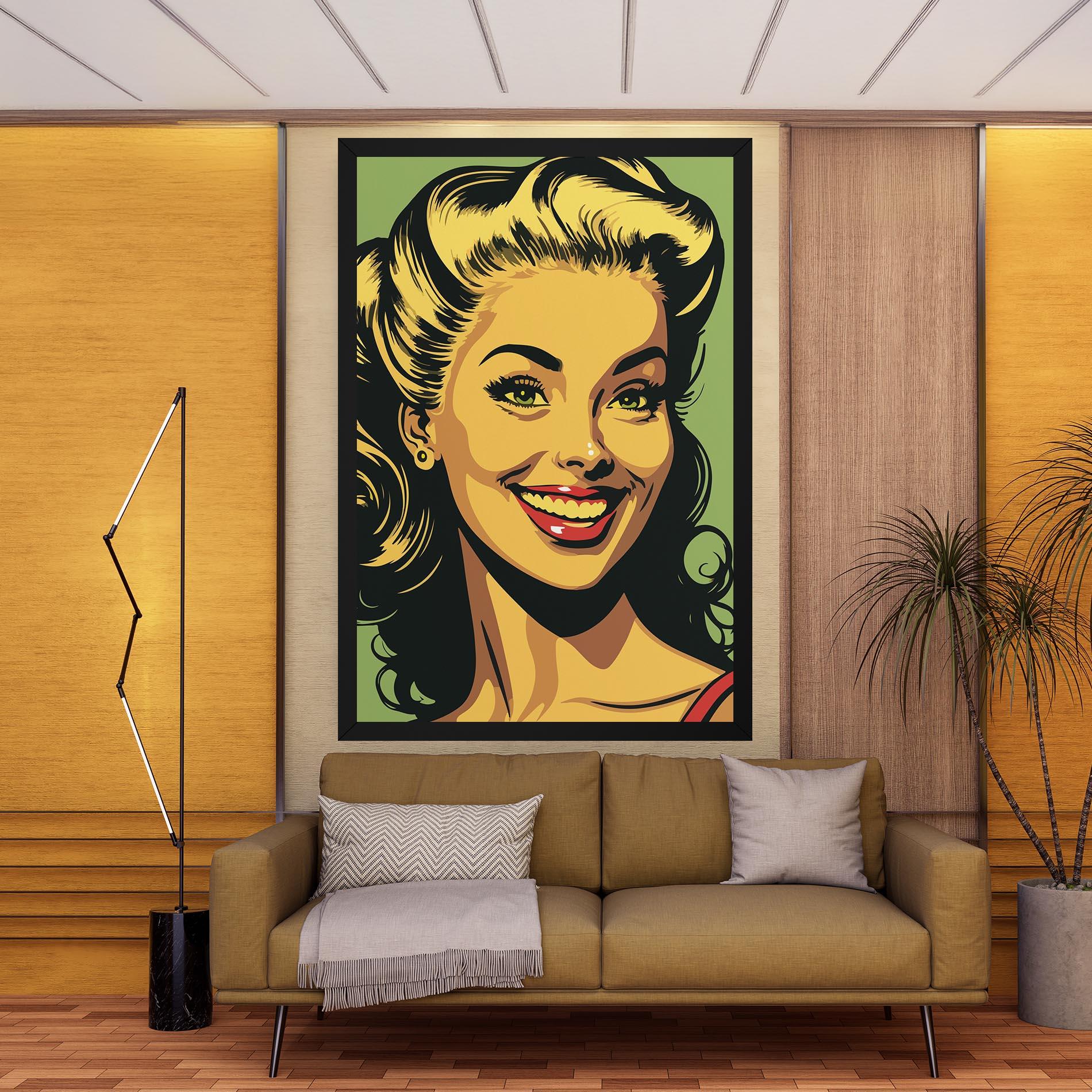 Obraz na Płótnie Green Light Pop Lady mockup 9