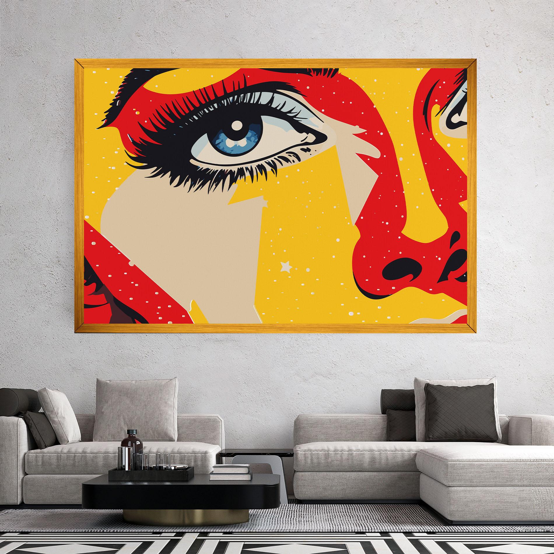 Obraz na Płótnie Blue Pop Eye mockup 2