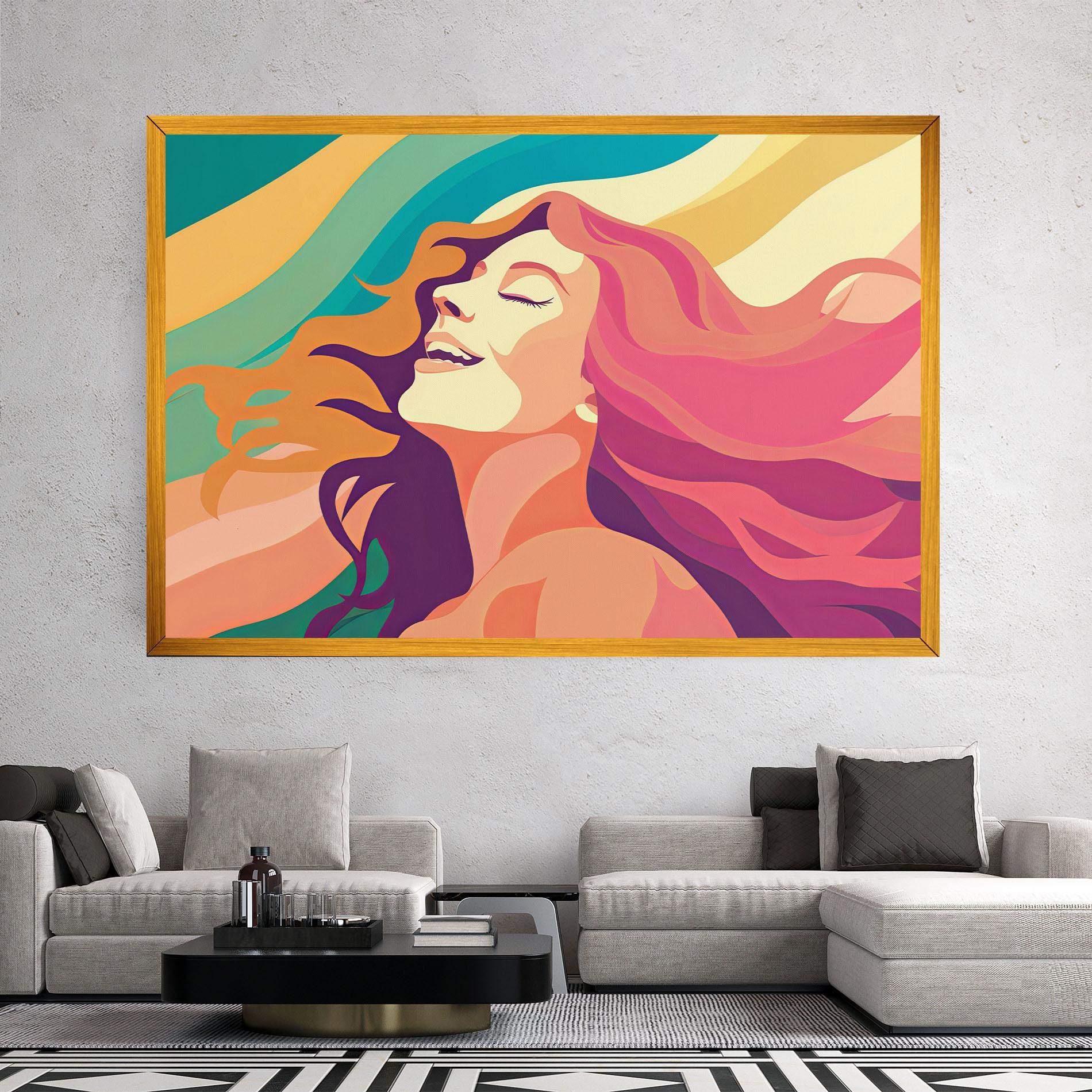 Obraz na Płótnie Pink Pop Hair mockup 2