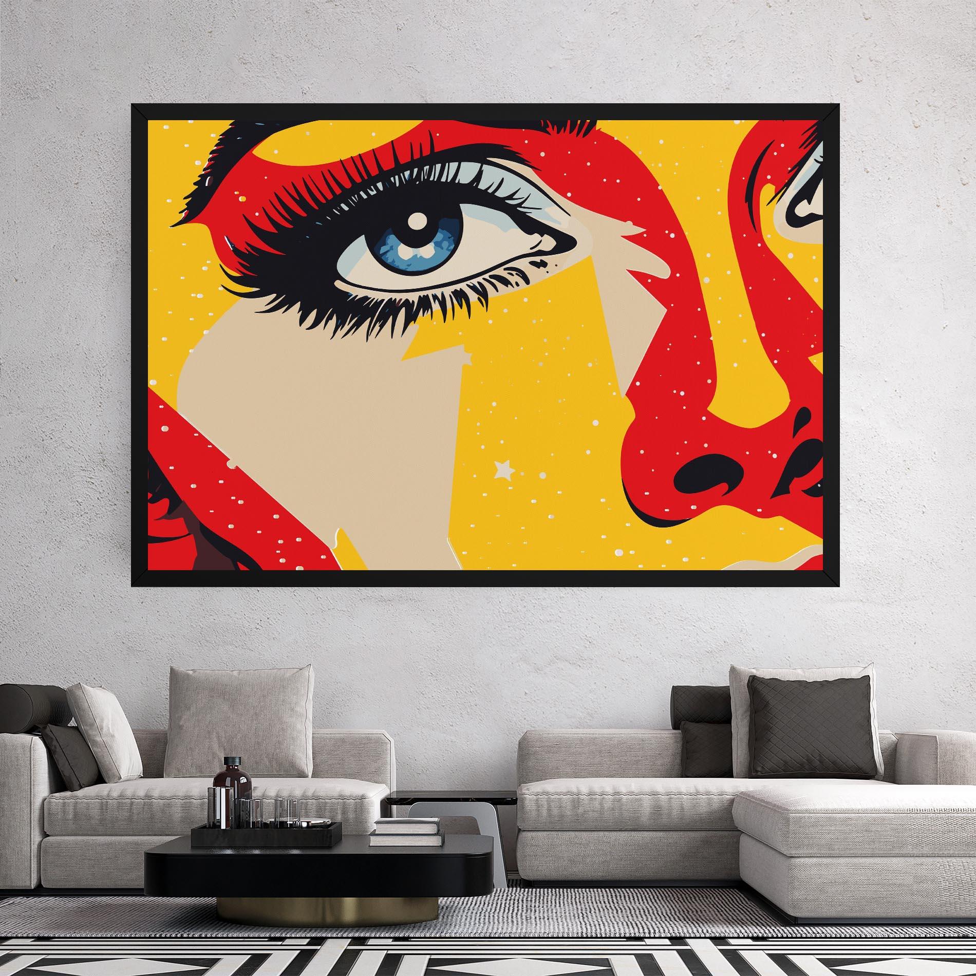 Obraz na Płótnie Blue Pop Eye mockup 2