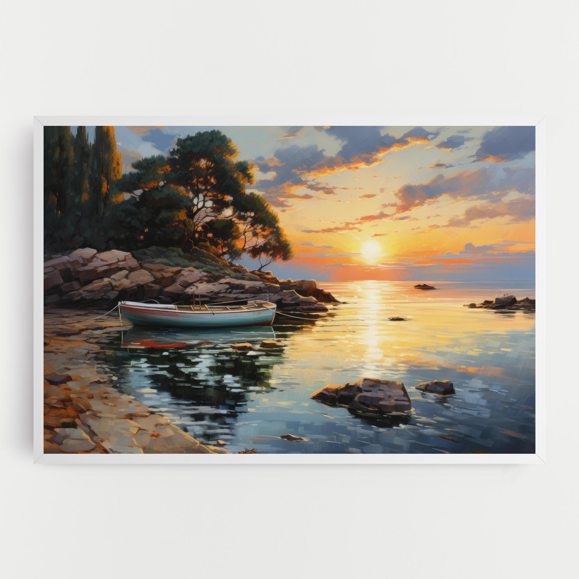 Obraz na Płótnie Sunset Sea Art mockup 0