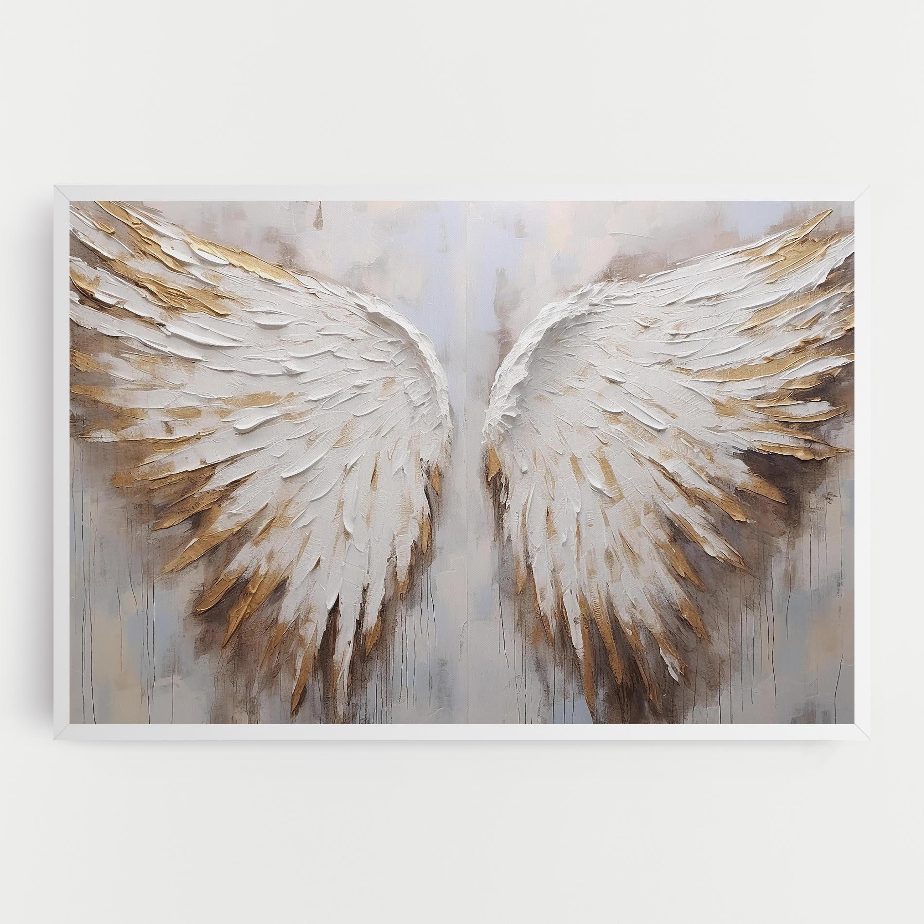 Obraz na Płótnie White Angel Wings mockup 0