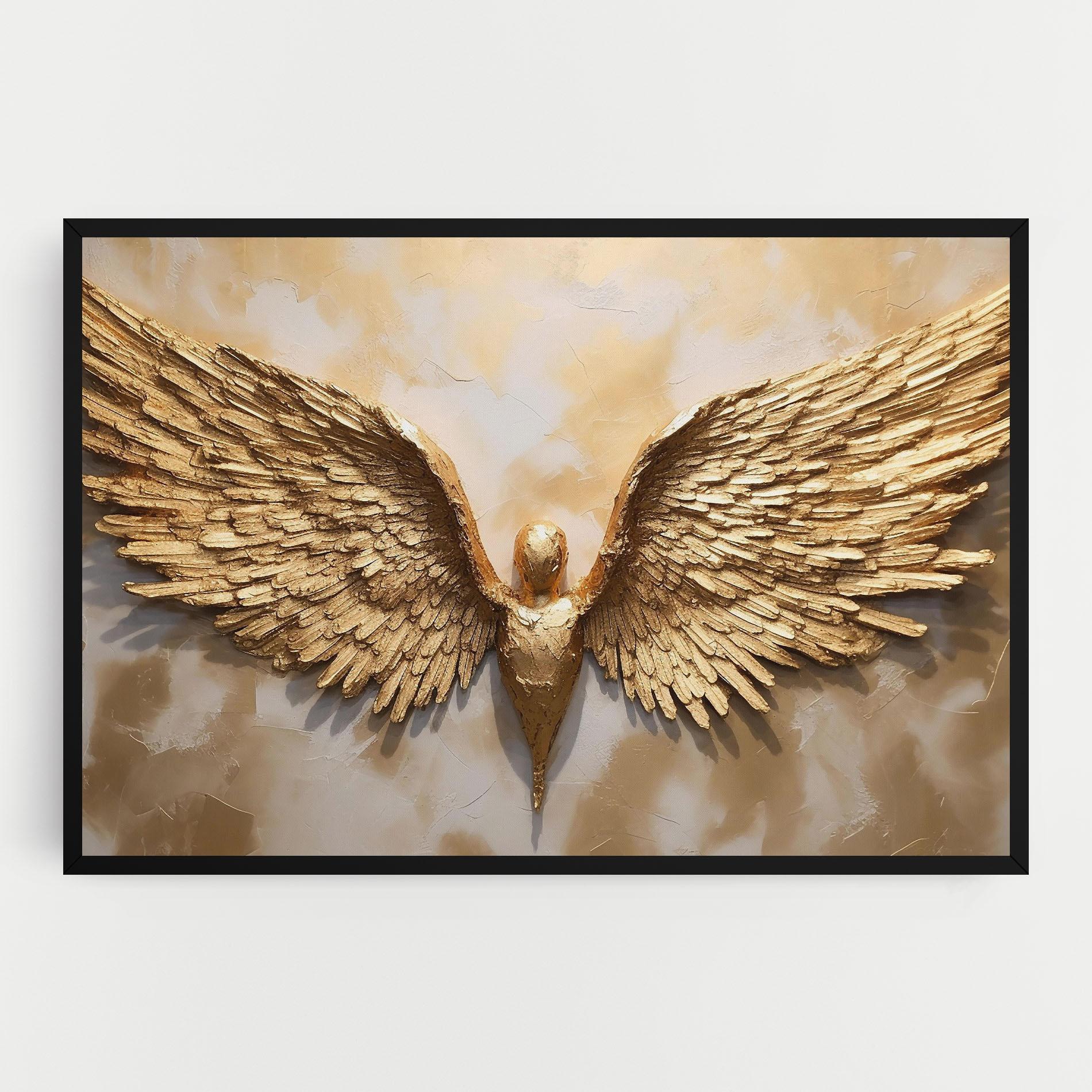 Obraz na Płótnie Beautiful Gold Wings mockup 0